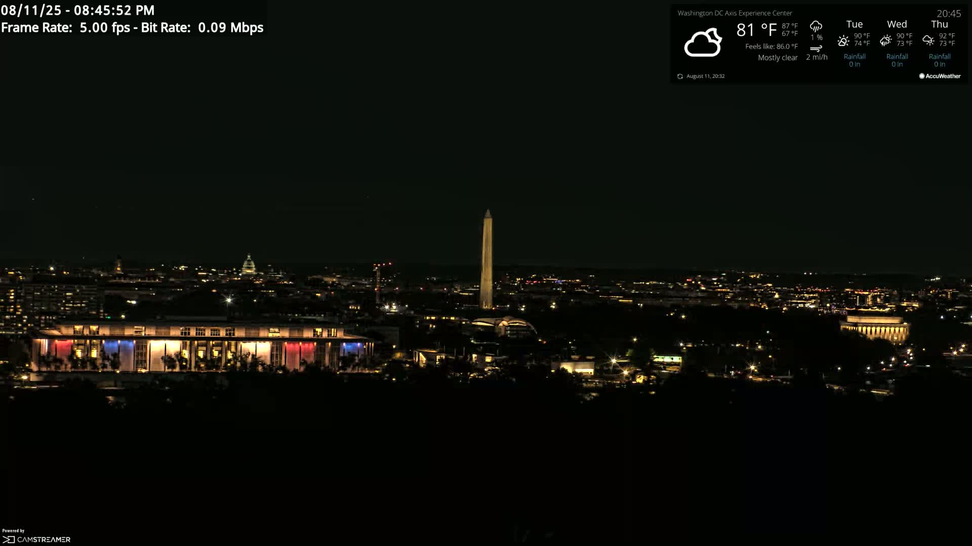 Washington D.C Skyline Live Cam - Washington, Disctrict of Columbia, USA