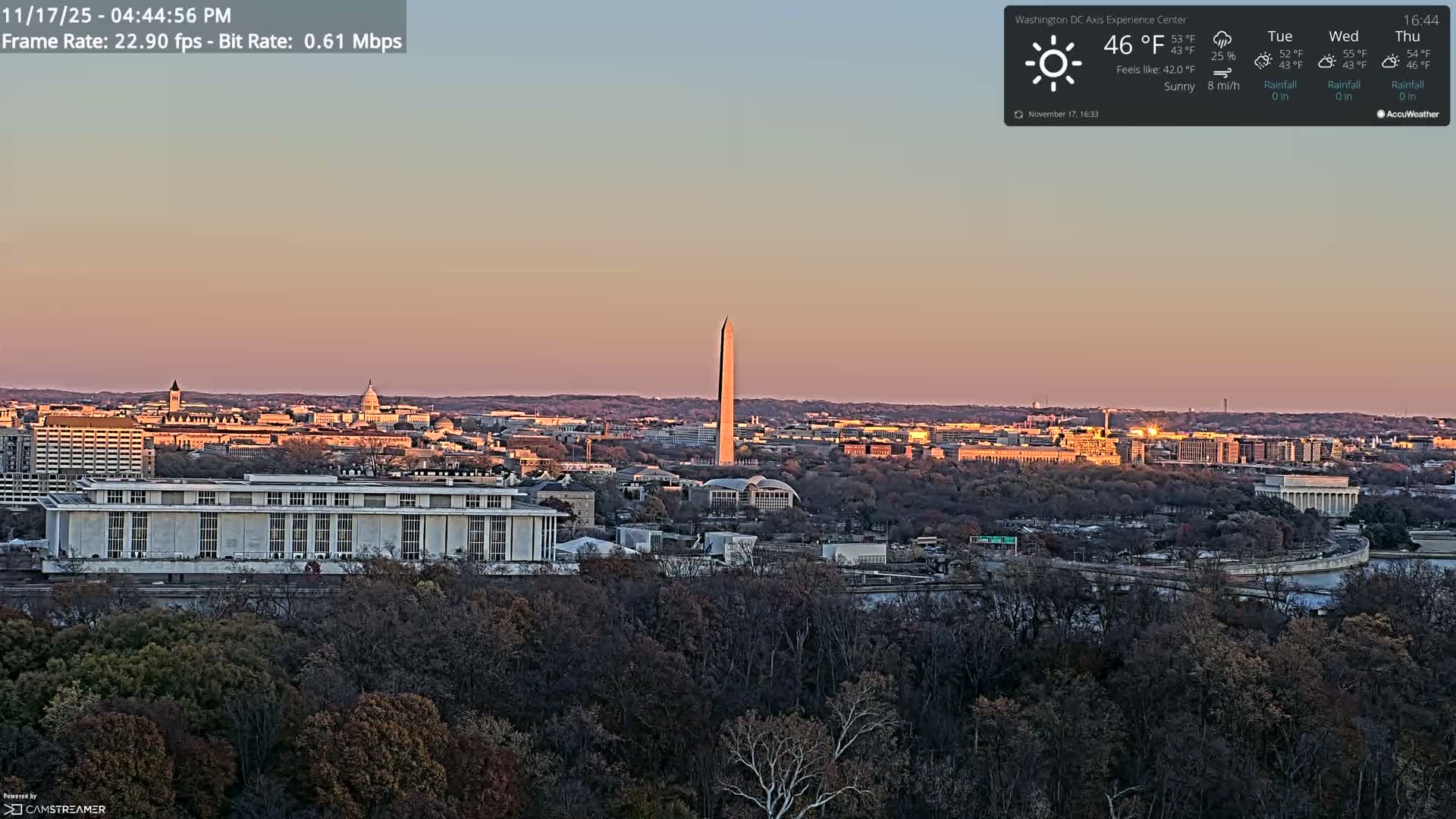 Washington D.C Skyline Live Cam - Washington, Disctrict of Columbia, USA