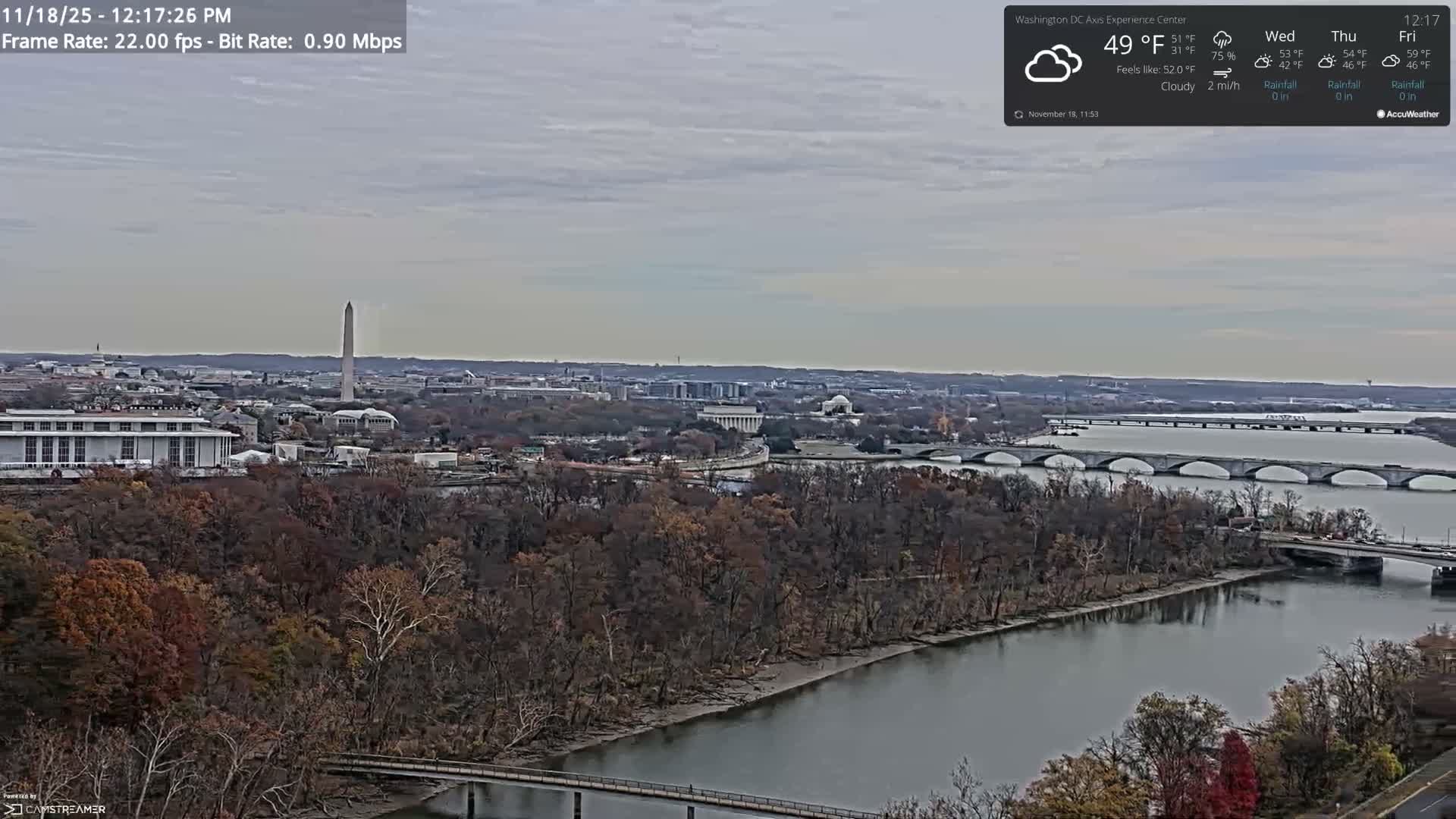 Washington D.C Skyline Live Cam - Washington, Disctrict of Columbia, USA