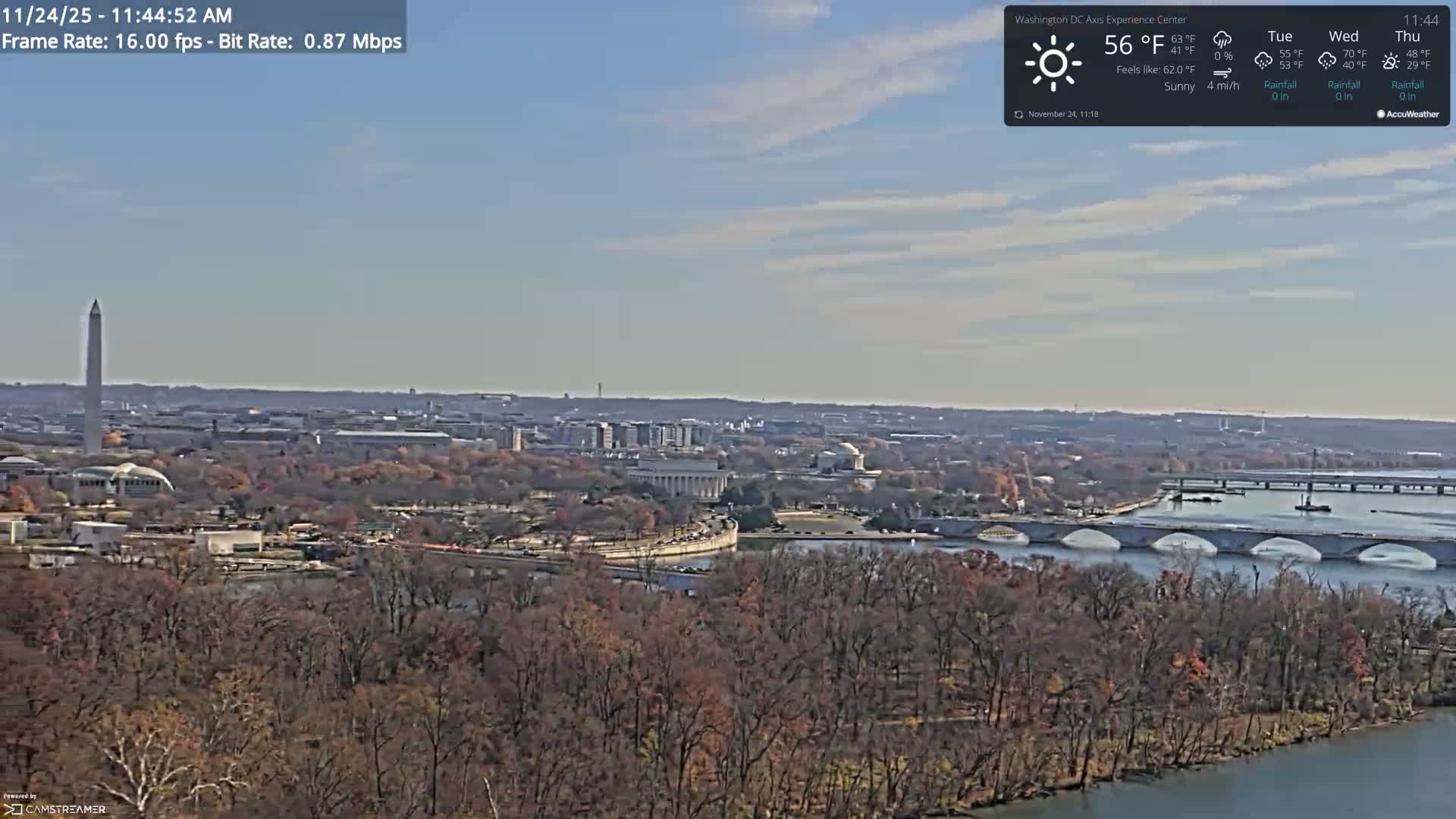 Washington D.C Skyline Live Cam - Washington, Disctrict of Columbia, USA