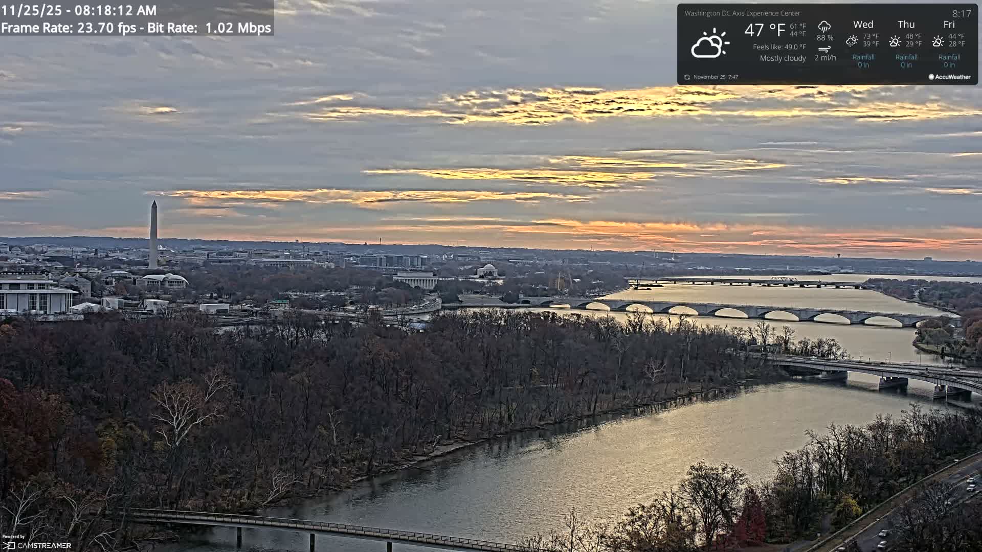 Washington D.C Skyline Live Cam - Washington, Disctrict of Columbia, USA