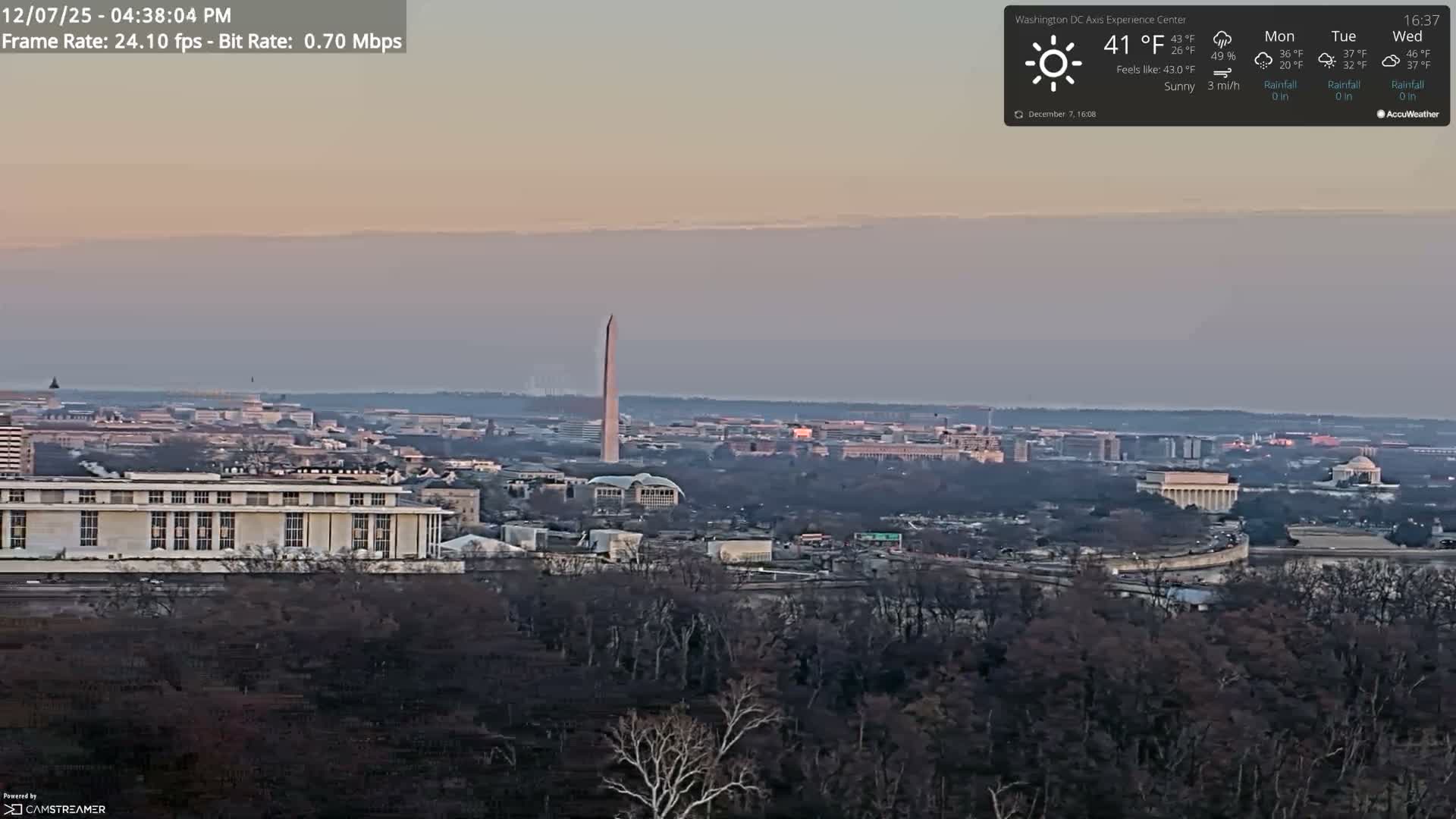 Washington D.C Skyline Live Cam - Washington, Disctrict of Columbia, USA