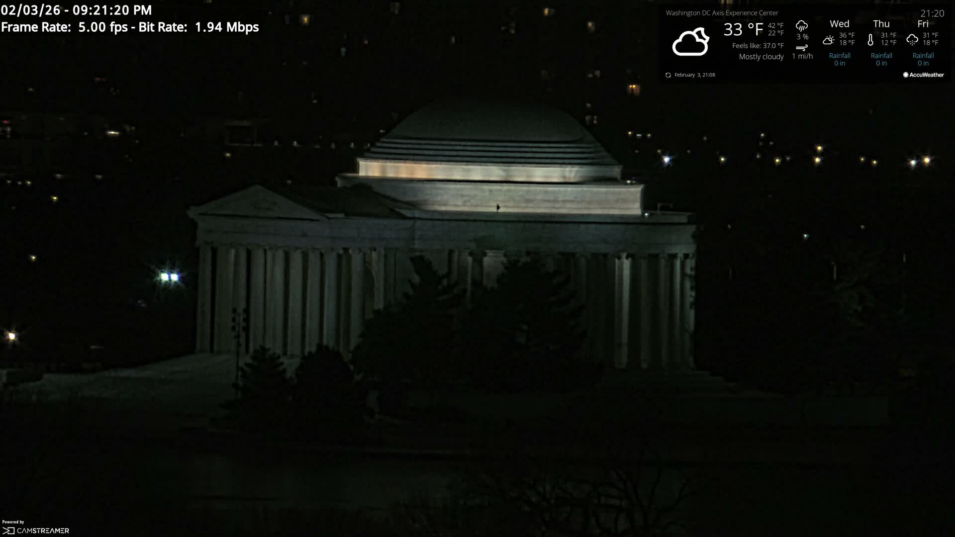Washington D.C Skyline Live Cam - Washington, Disctrict of Columbia, USA