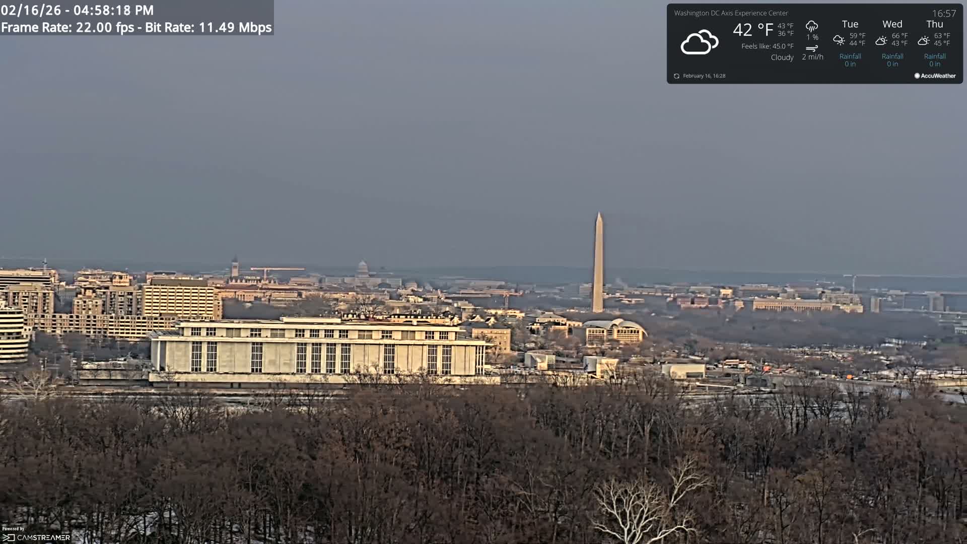 Washington D.C Skyline Live Cam - Washington, Disctrict of Columbia, USA
