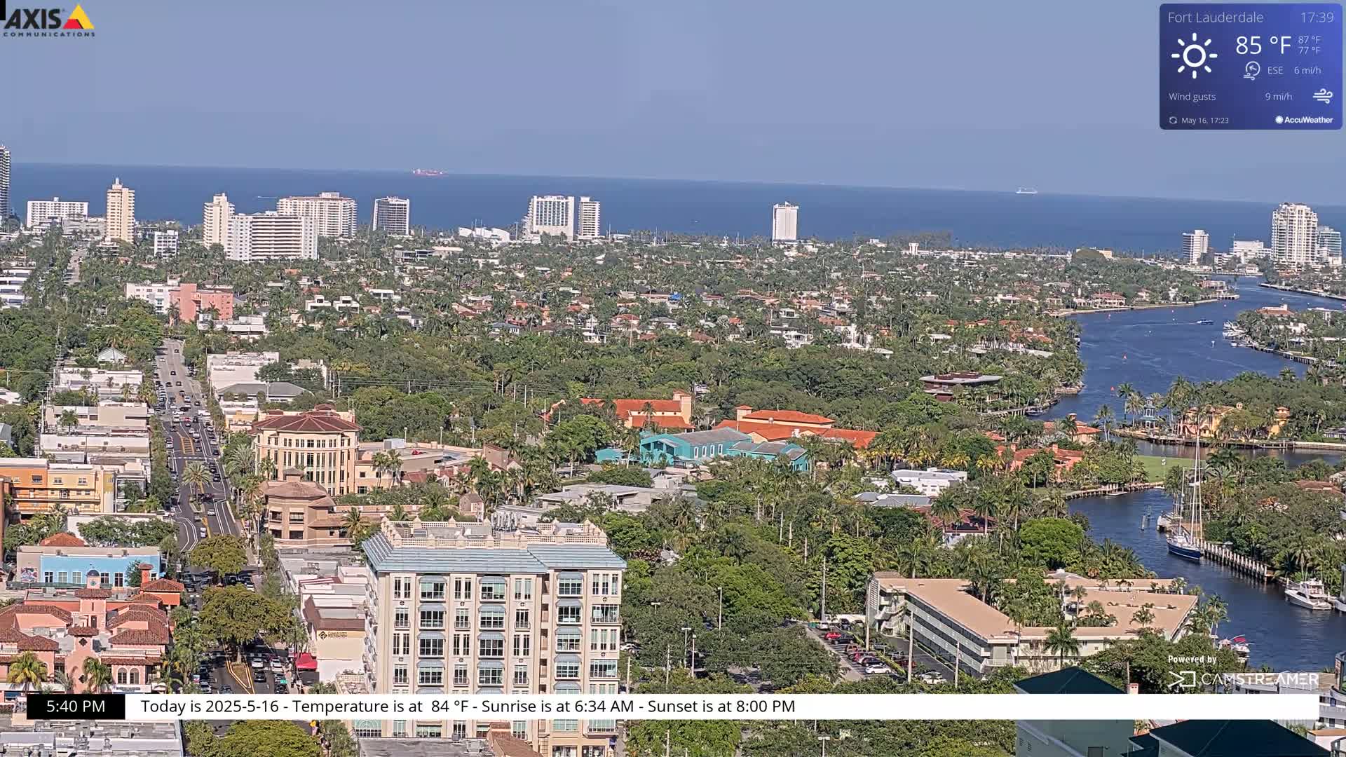 Fort Lauderdale Skyline Live Cam - Fort Lauderdale, Broward, Florida, USA