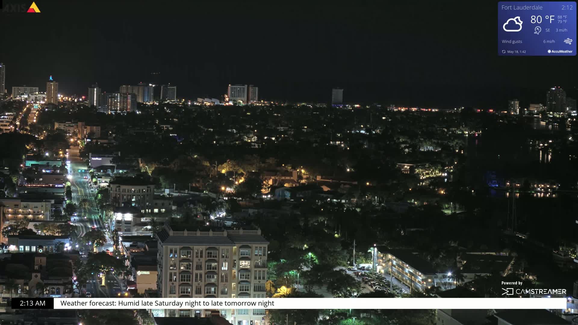 Fort Lauderdale Skyline Live Cam - Fort Lauderdale, Broward, Florida, USA