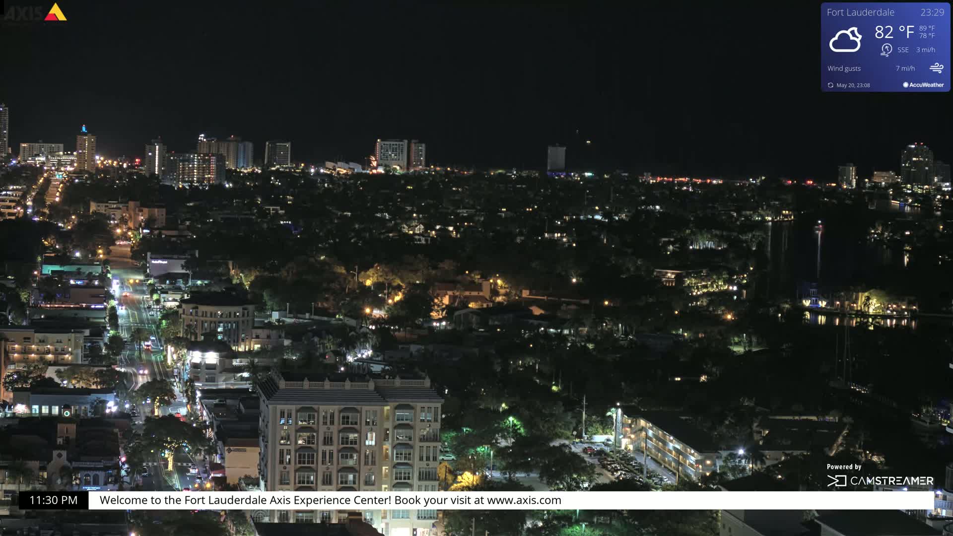 Fort Lauderdale Skyline Live Cam - Fort Lauderdale, Broward, Florida, USA