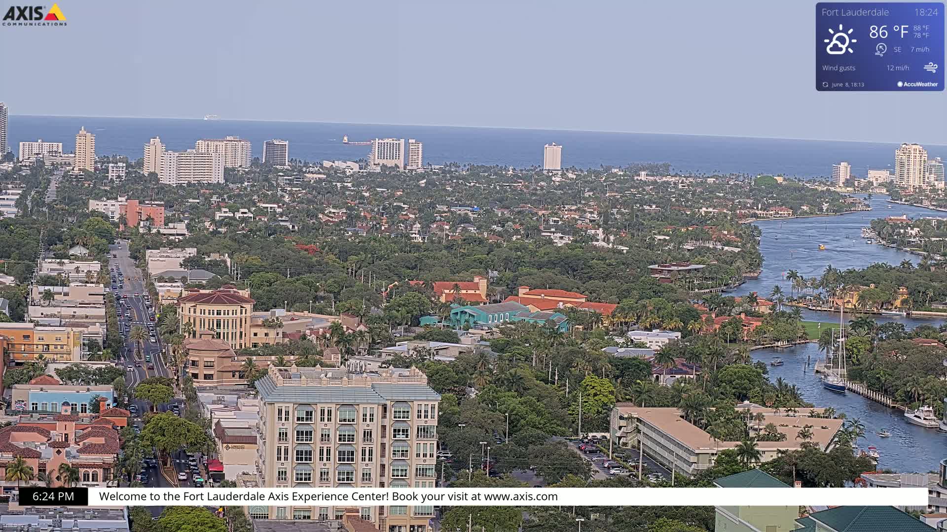 Fort Lauderdale Skyline Live Cam - Fort Lauderdale, Broward, Florida, USA