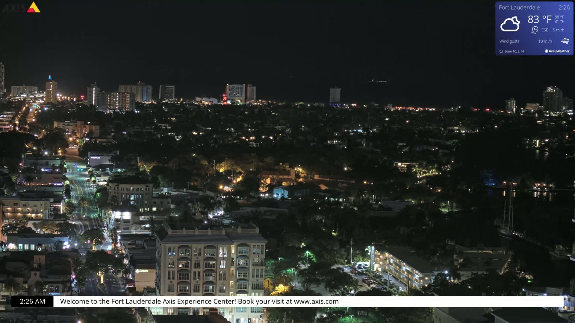 Fort Lauderdale Skyline Live Cam - Fort Lauderdale, Broward, Florida, USA