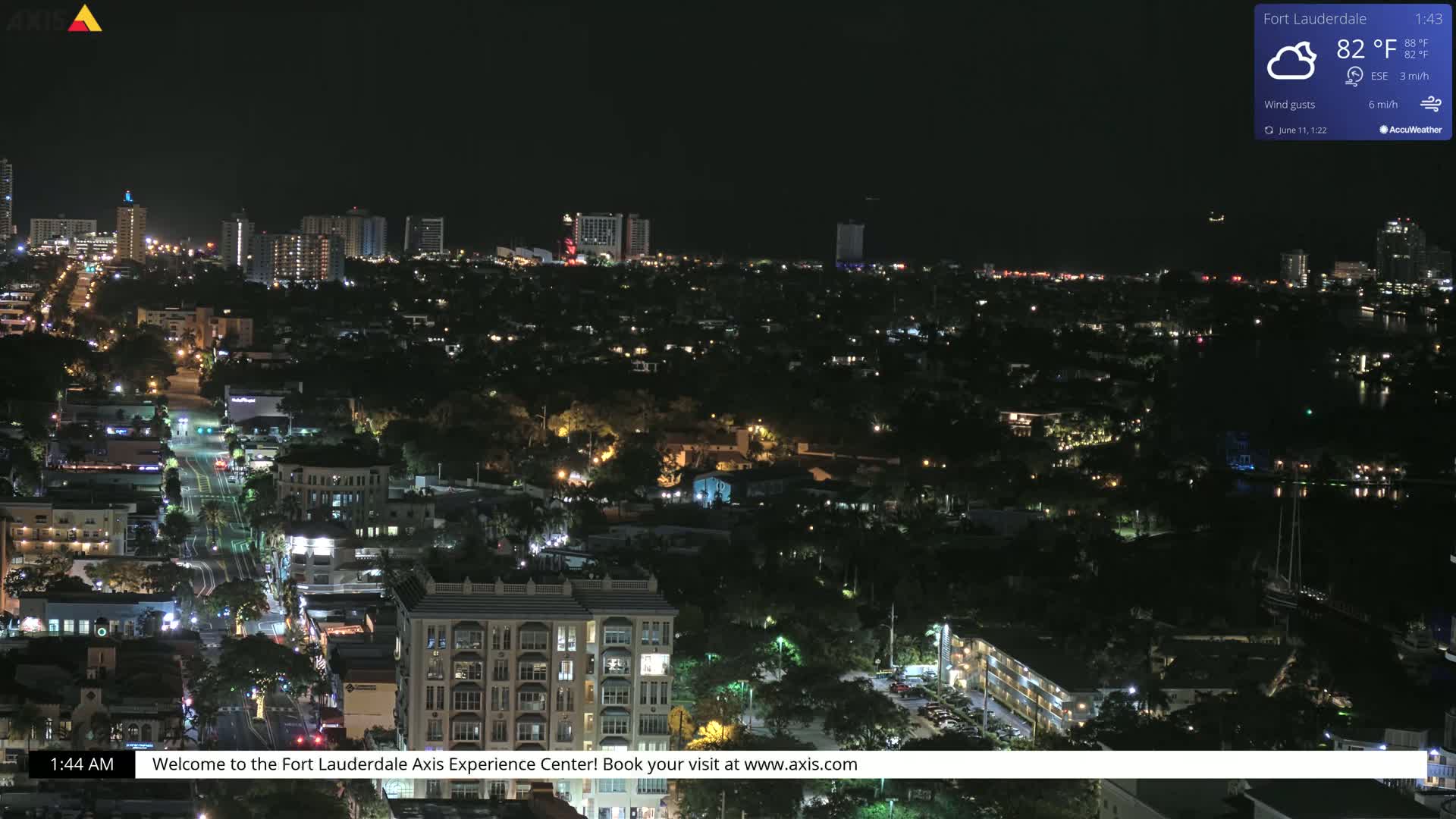 Fort Lauderdale Skyline Live Cam - Fort Lauderdale, Broward, Florida, USA