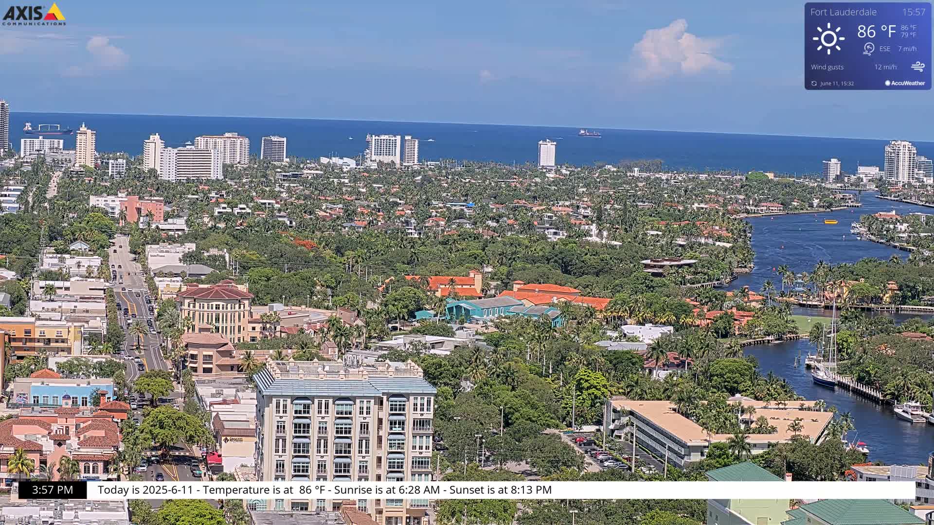 Fort Lauderdale Skyline Live Cam - Fort Lauderdale, Broward, Florida, USA