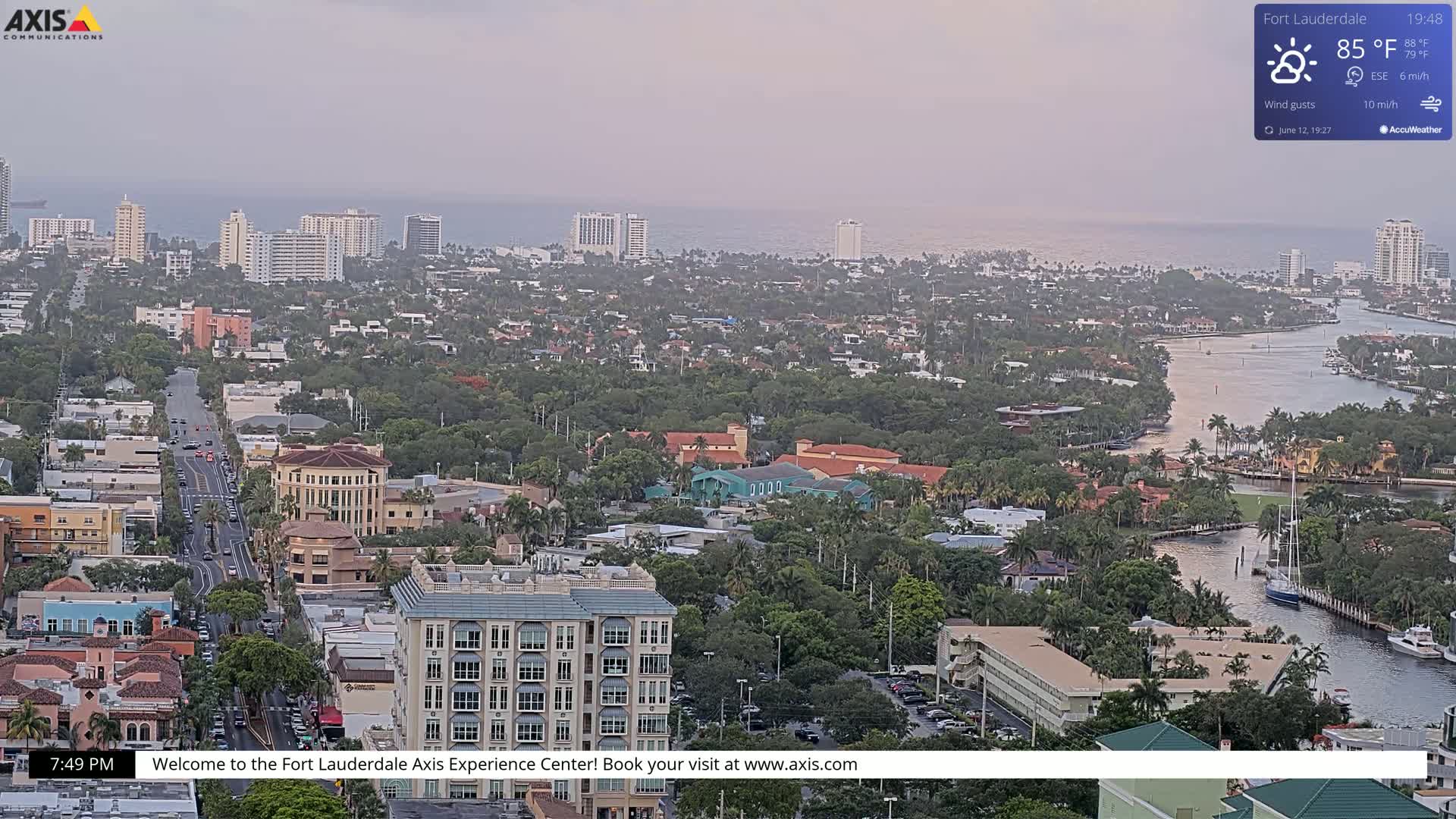 Fort Lauderdale Skyline Live Cam - Fort Lauderdale, Broward, Florida, USA