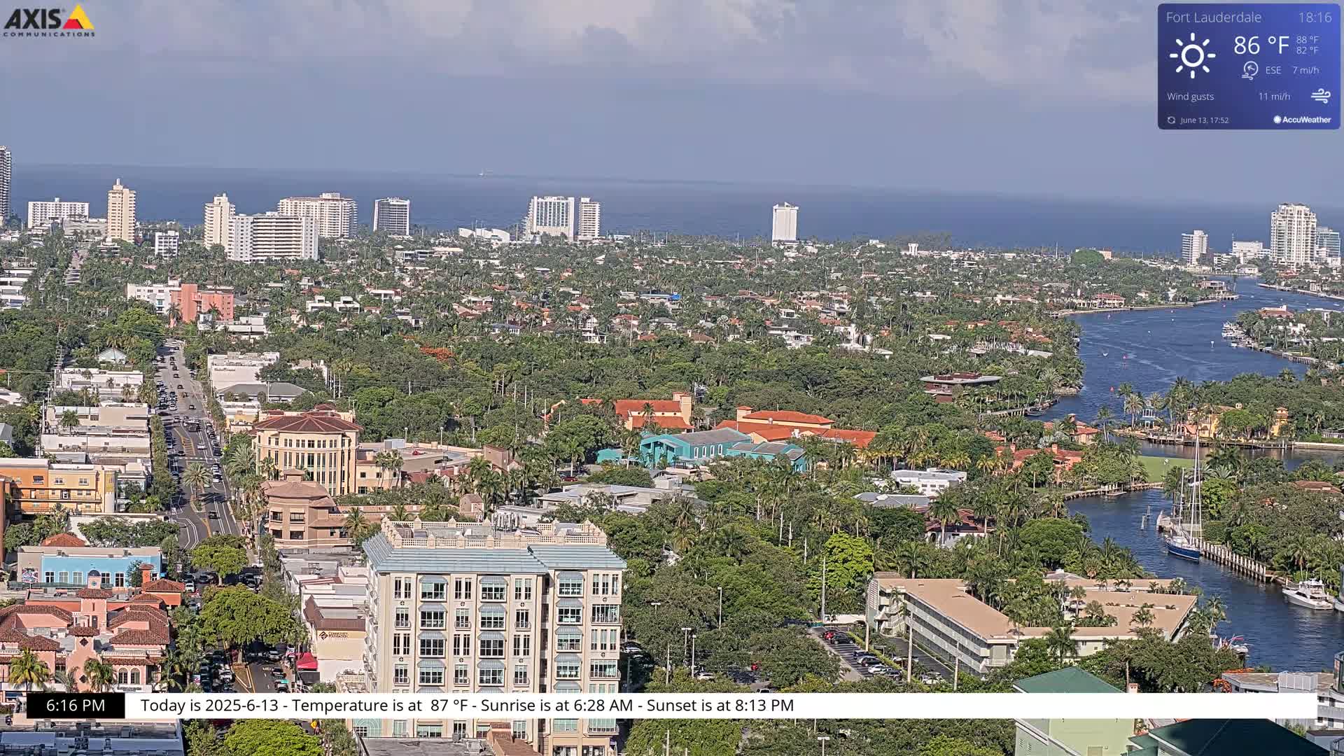Fort Lauderdale Skyline Live Cam - Fort Lauderdale, Broward, Florida, USA