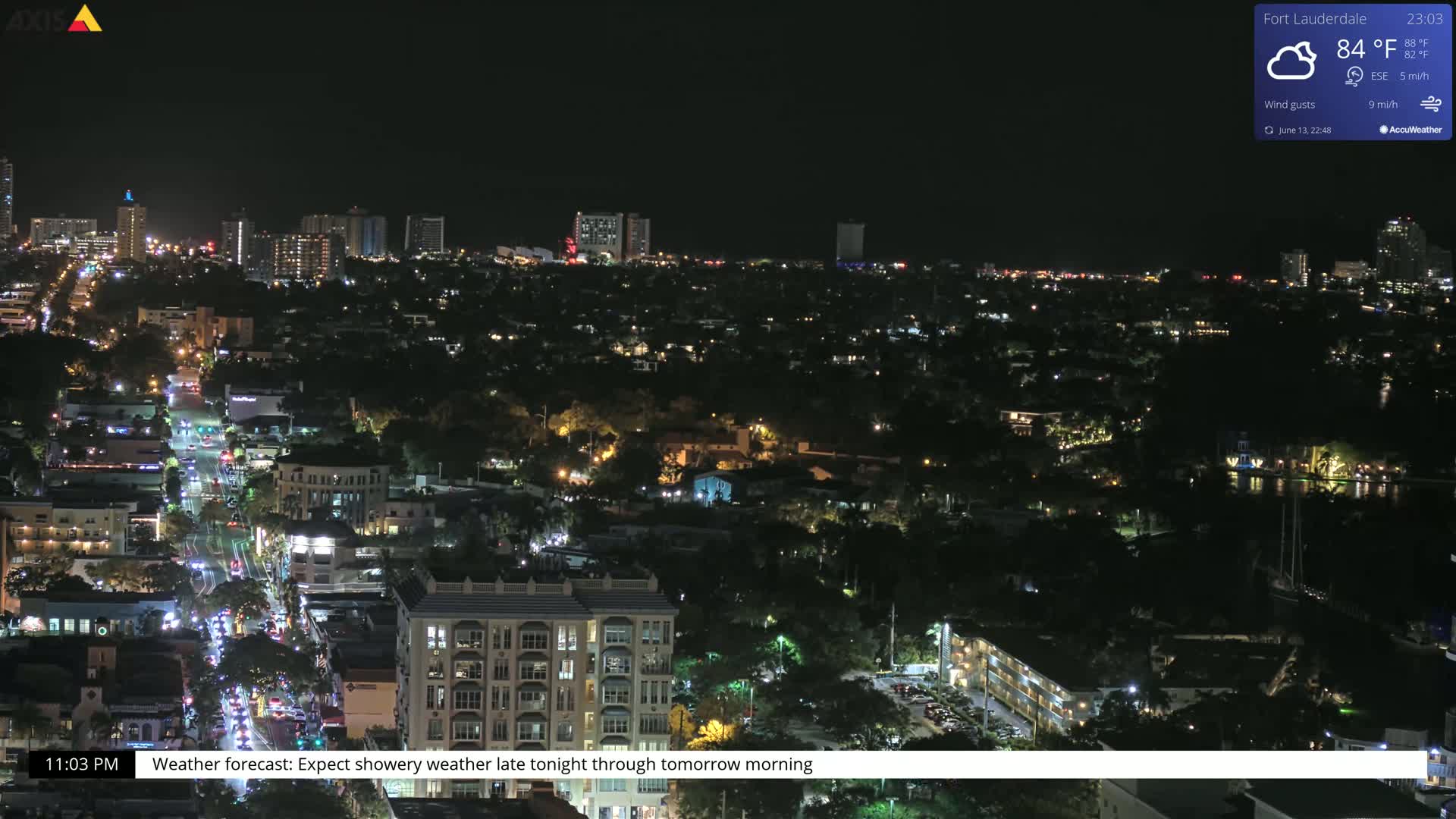 Fort Lauderdale Skyline Live Cam - Fort Lauderdale, Broward, Florida, USA