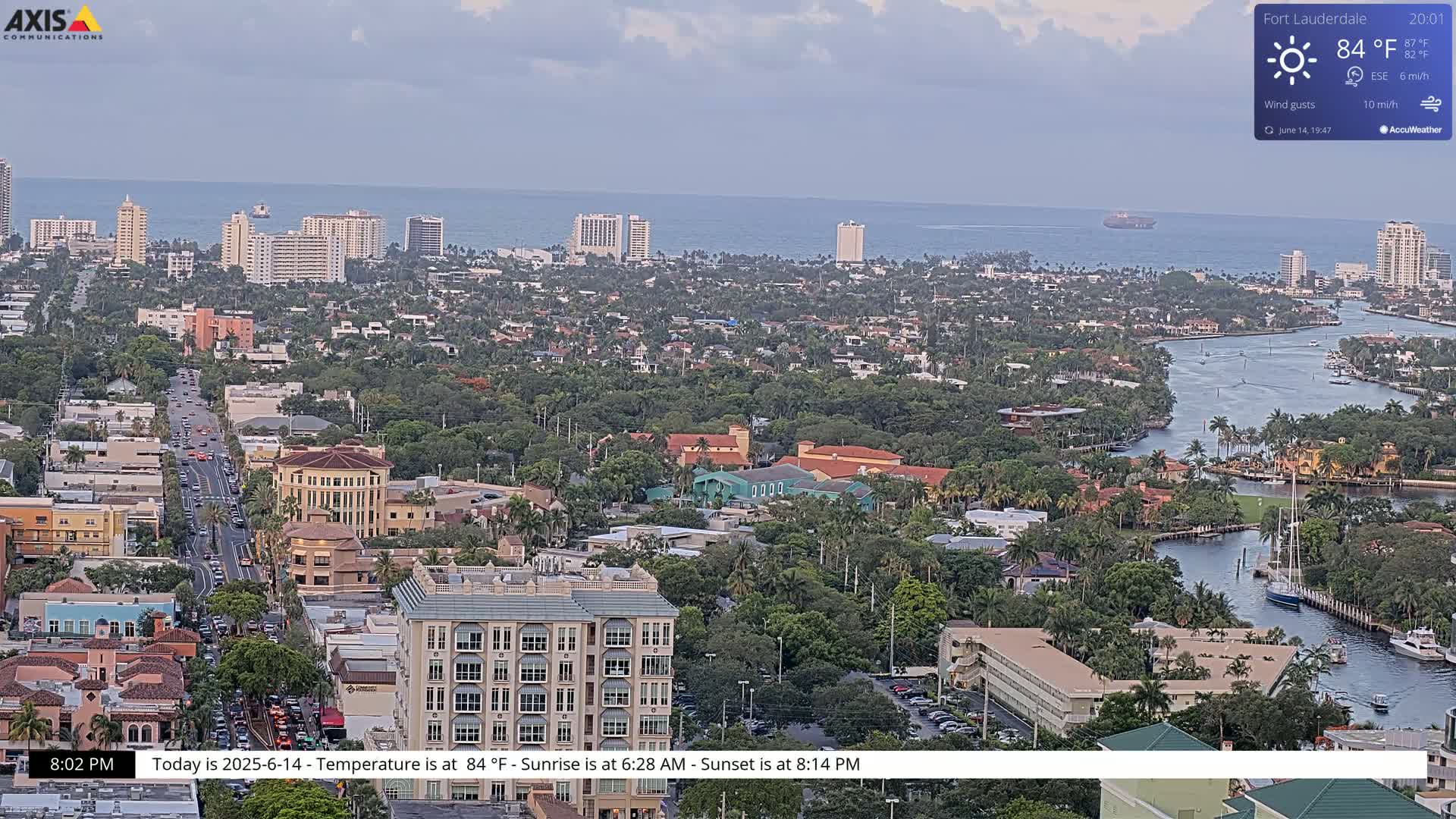 Fort Lauderdale Skyline Live Cam - Fort Lauderdale, Broward, Florida, USA
