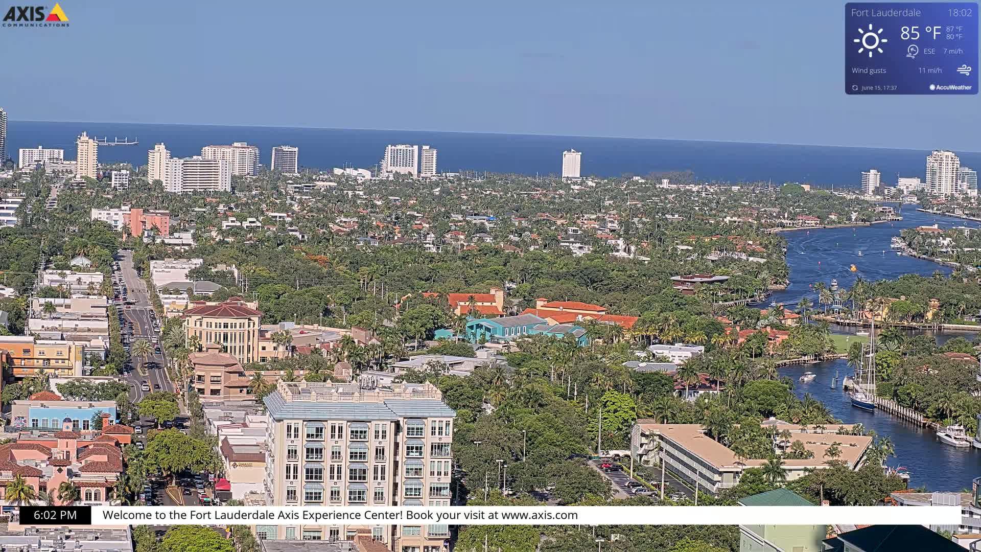 Fort Lauderdale Skyline Live Cam - Fort Lauderdale, Broward, Florida, USA