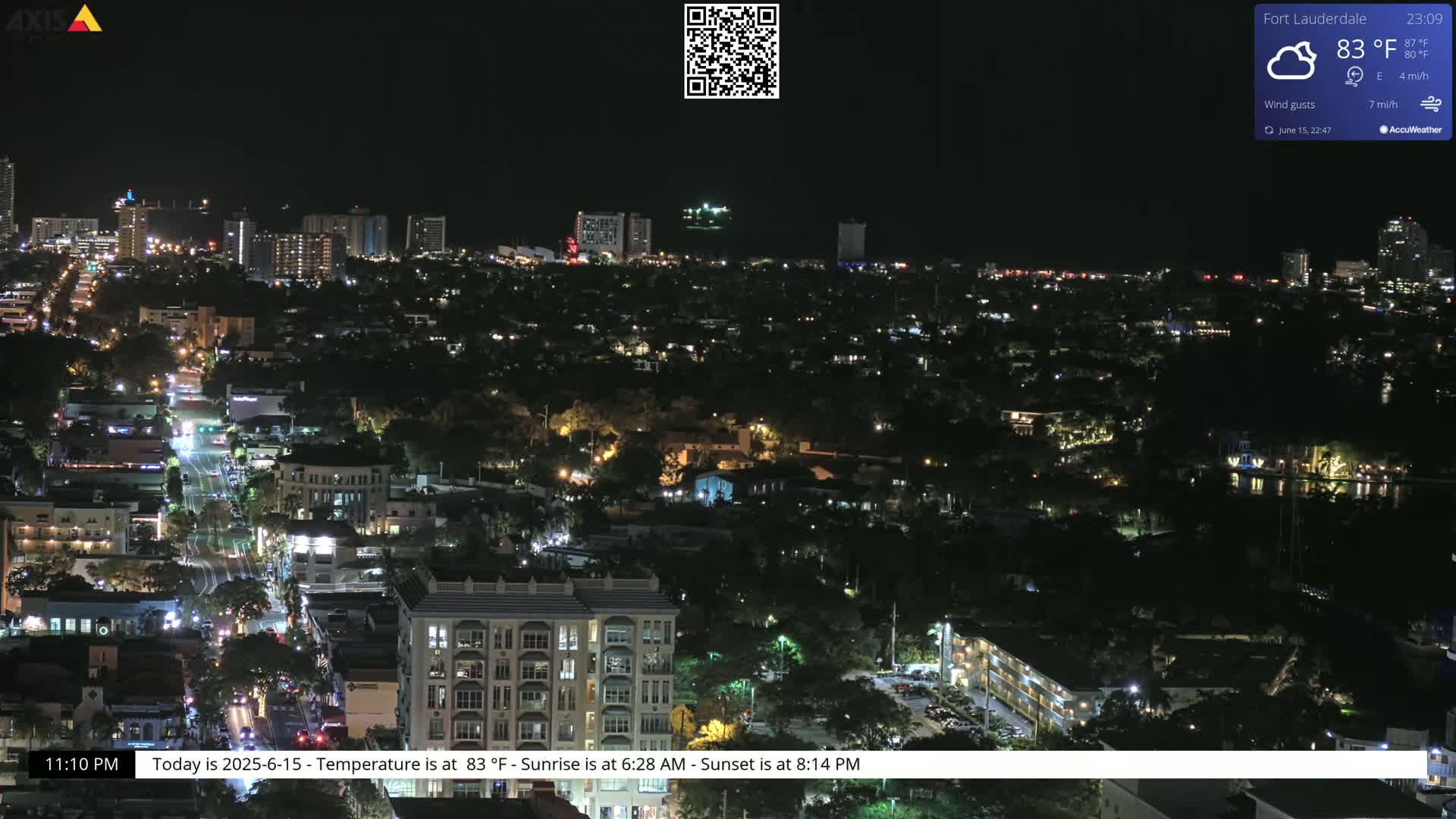 Fort Lauderdale Skyline Live Cam - Fort Lauderdale, Broward, Florida, USA