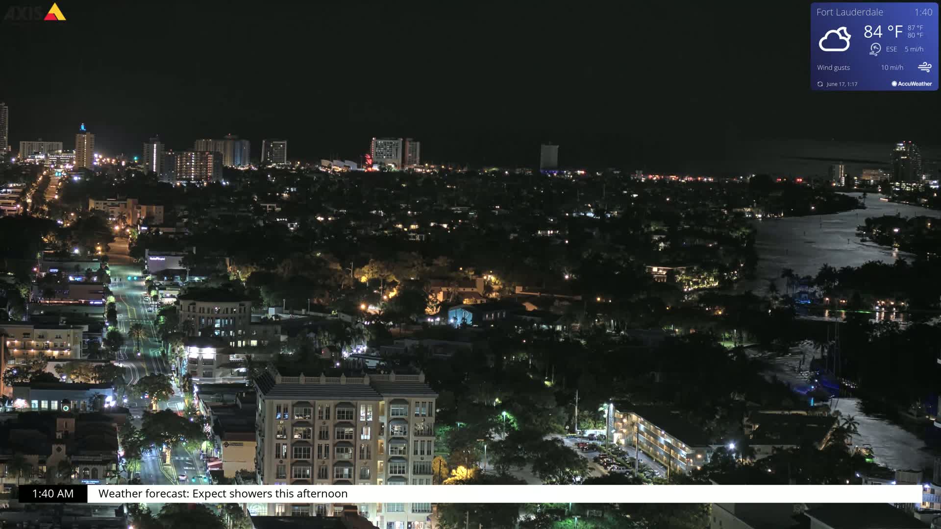 Fort Lauderdale Skyline Live Cam - Fort Lauderdale, Broward, Florida, USA