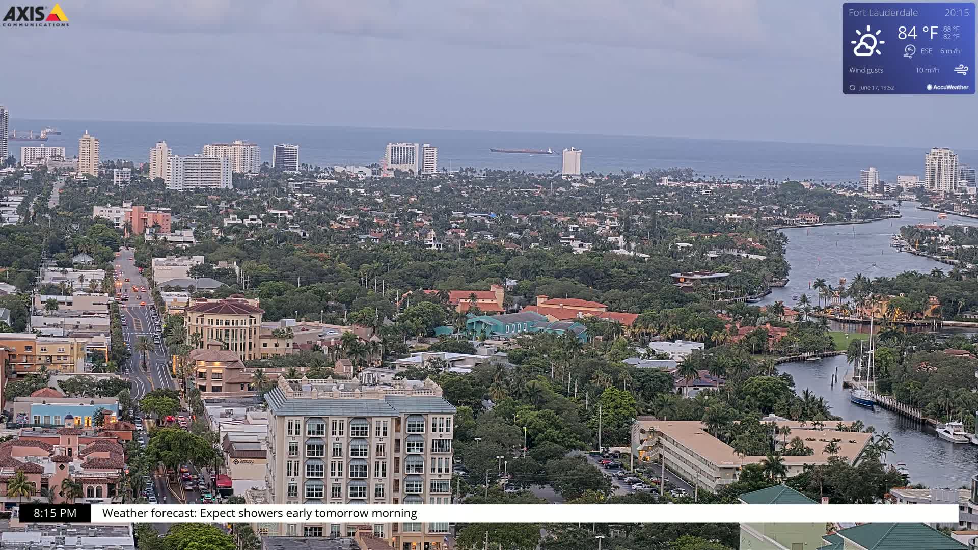 Fort Lauderdale Skyline Live Cam - Fort Lauderdale, Broward, Florida, USA