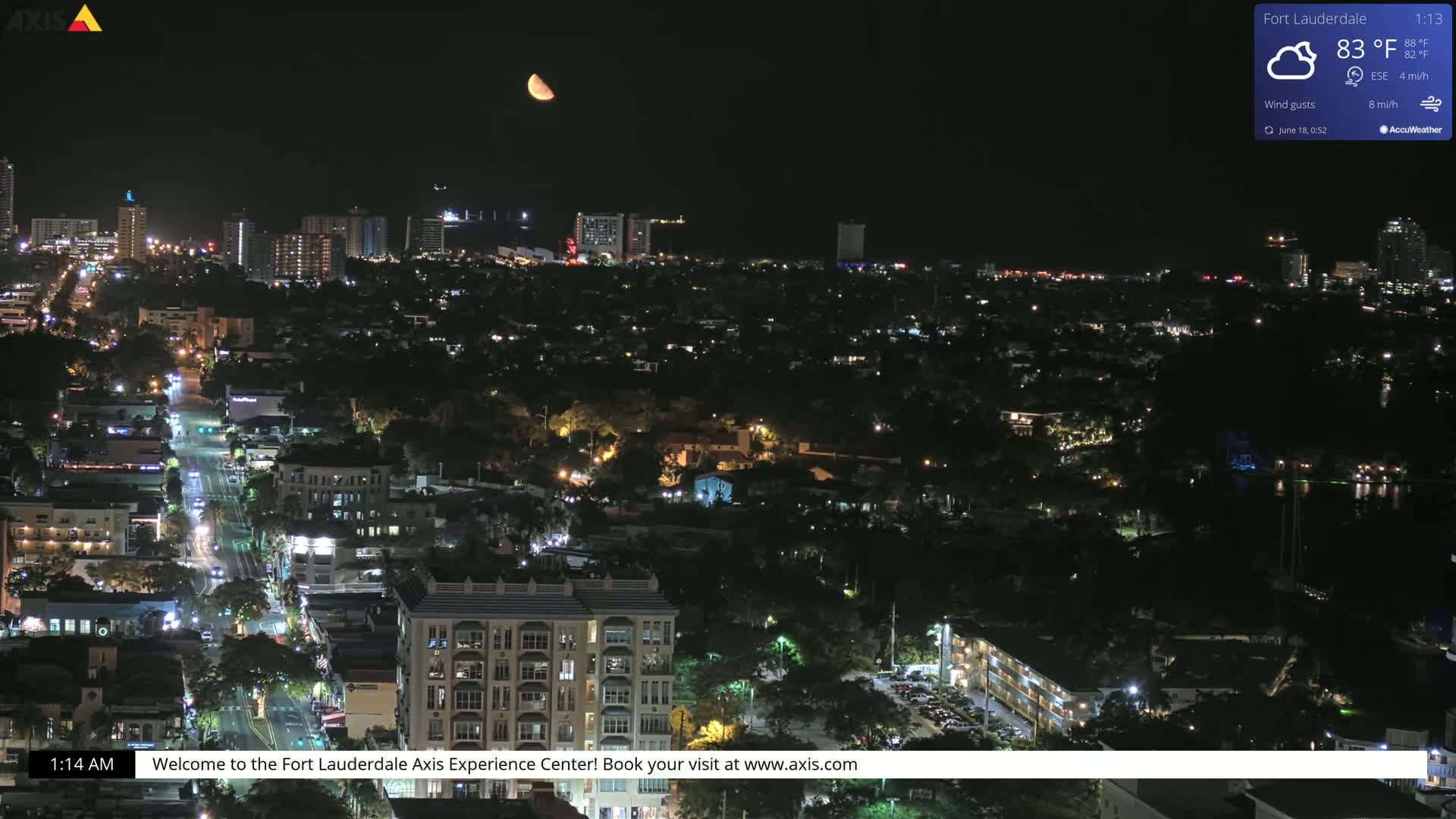 Fort Lauderdale Skyline Live Cam - Fort Lauderdale, Broward, Florida, USA