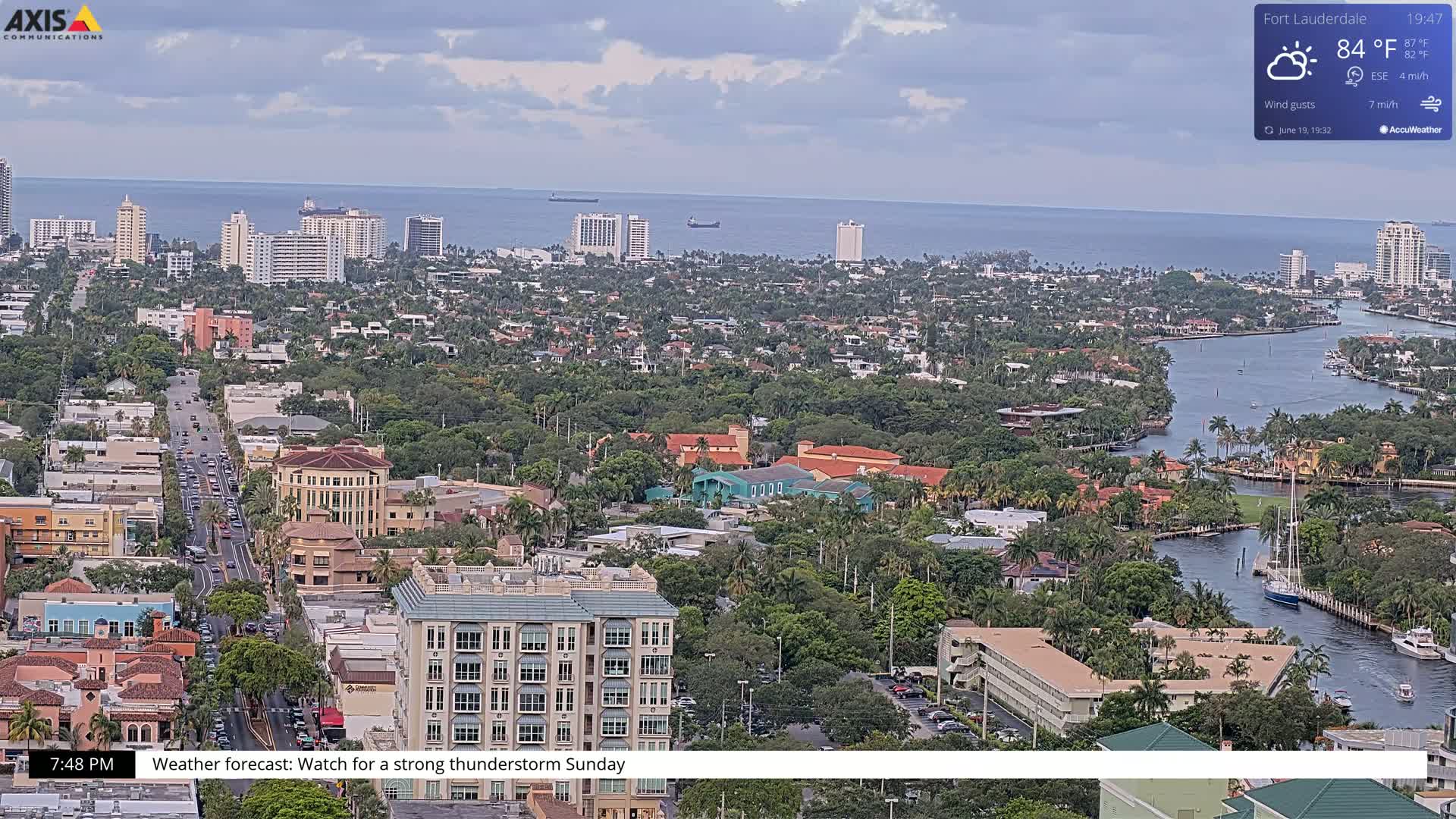 Fort Lauderdale Skyline Live Cam - Fort Lauderdale, Broward, Florida, USA