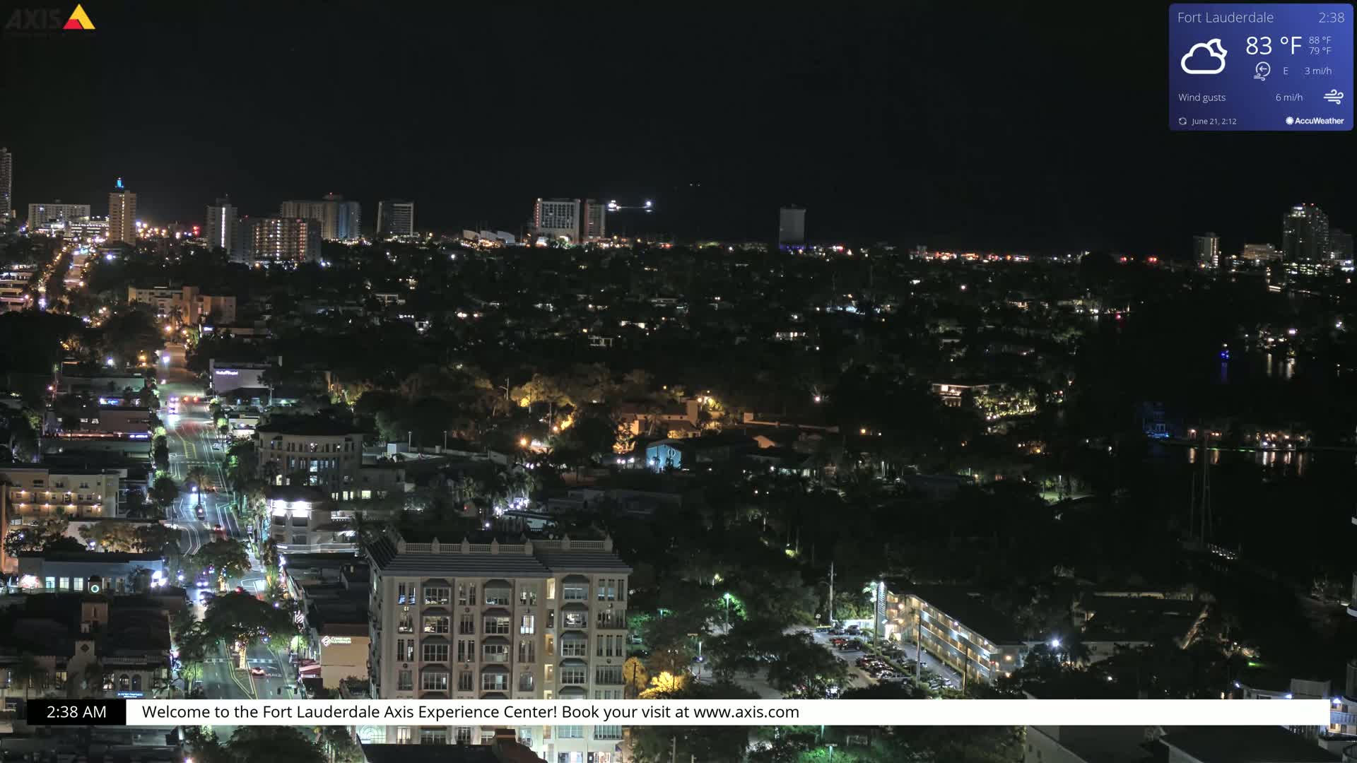 Fort Lauderdale Skyline Live Cam - Fort Lauderdale, Broward, Florida, USA