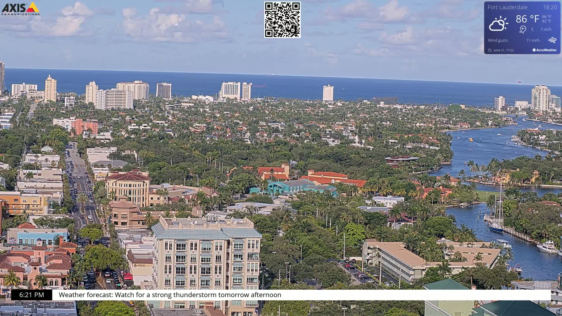 Fort Lauderdale Skyline Live Cam - Fort Lauderdale, Broward, Florida, USA
