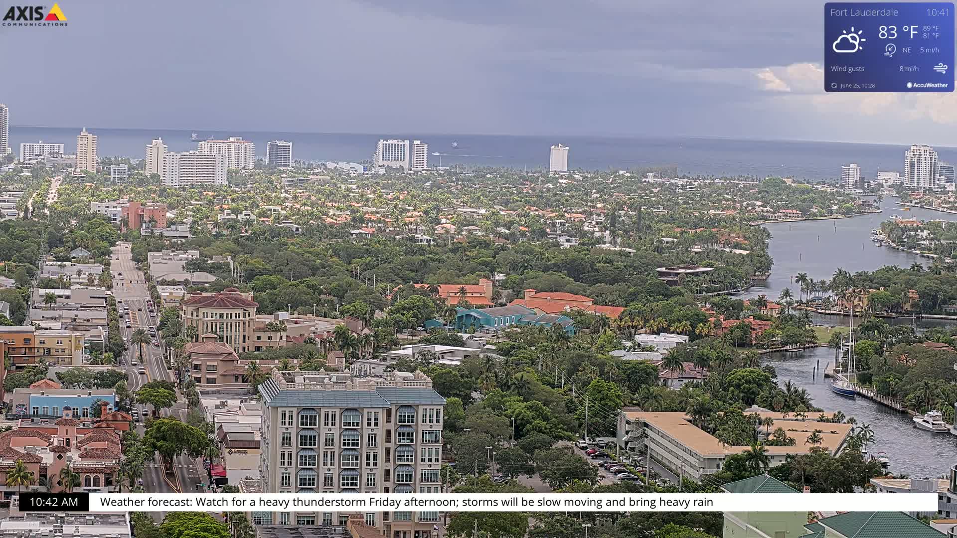 Fort Lauderdale Skyline Live Cam - Fort Lauderdale, Broward, Florida, USA