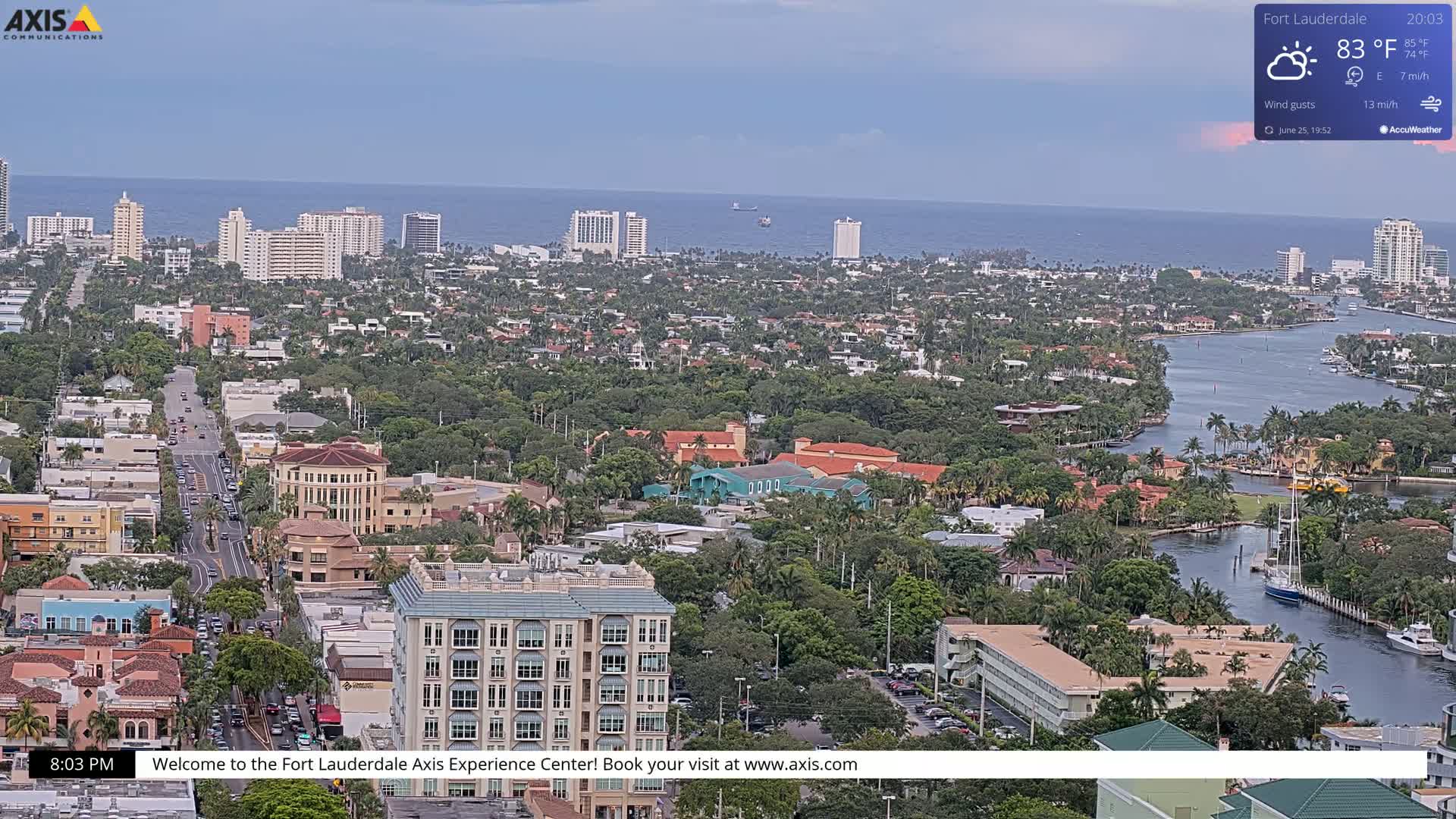 Fort Lauderdale Skyline Live Cam - Fort Lauderdale, Broward, Florida, USA