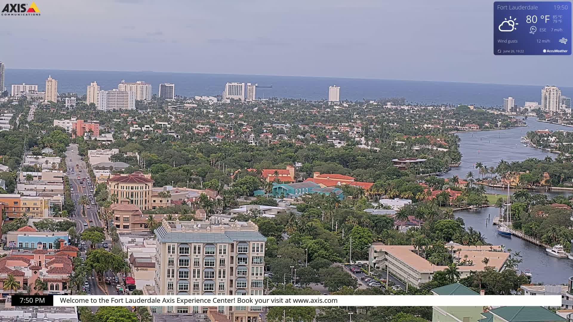 Fort Lauderdale Skyline Live Cam - Fort Lauderdale, Broward, Florida, USA