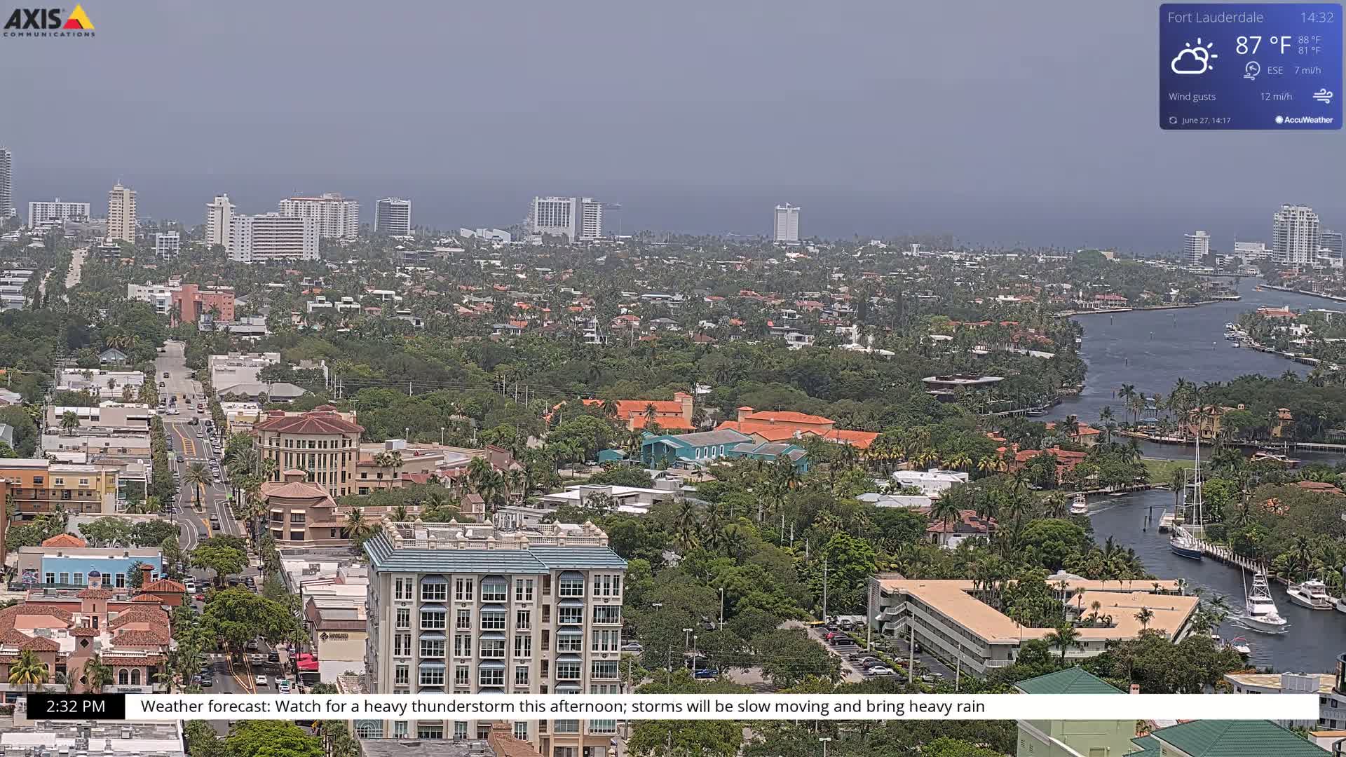 Fort Lauderdale Skyline Live Cam - Fort Lauderdale, Broward, Florida, USA