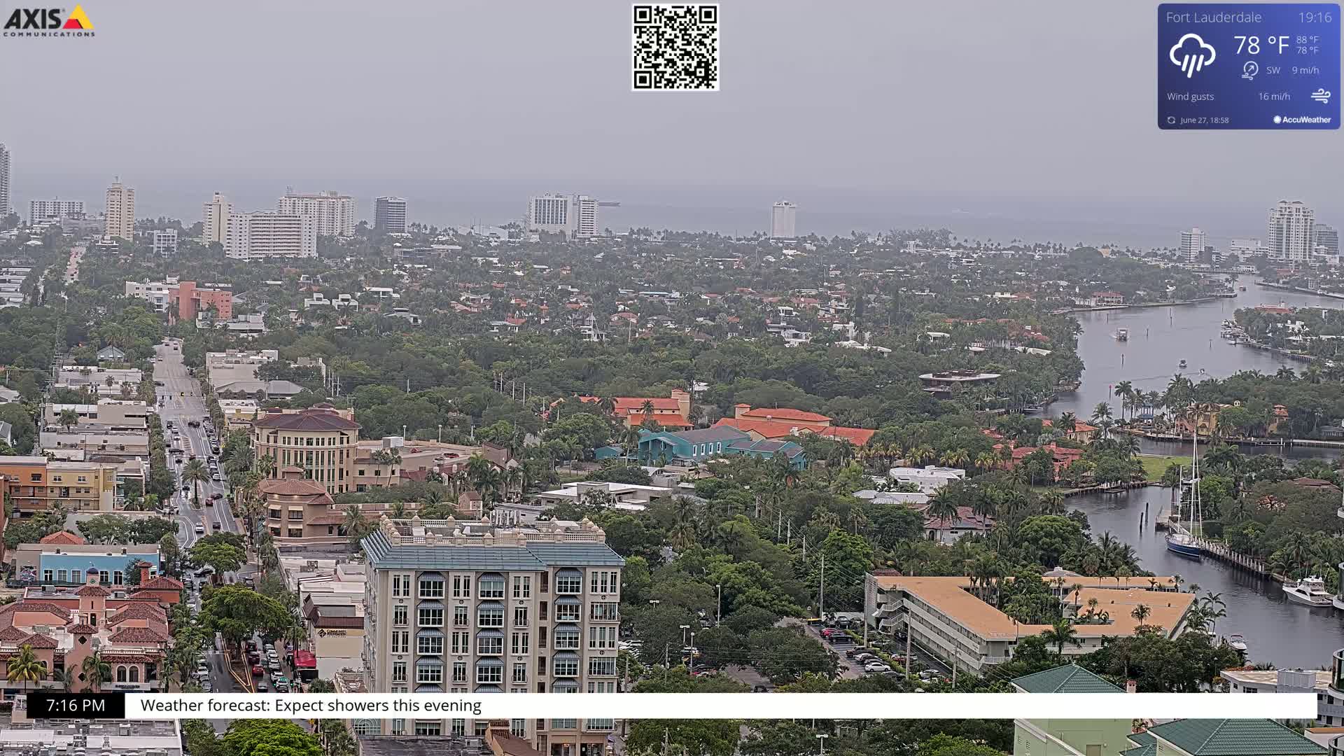 Fort Lauderdale Skyline Live Cam - Fort Lauderdale, Broward, Florida, USA