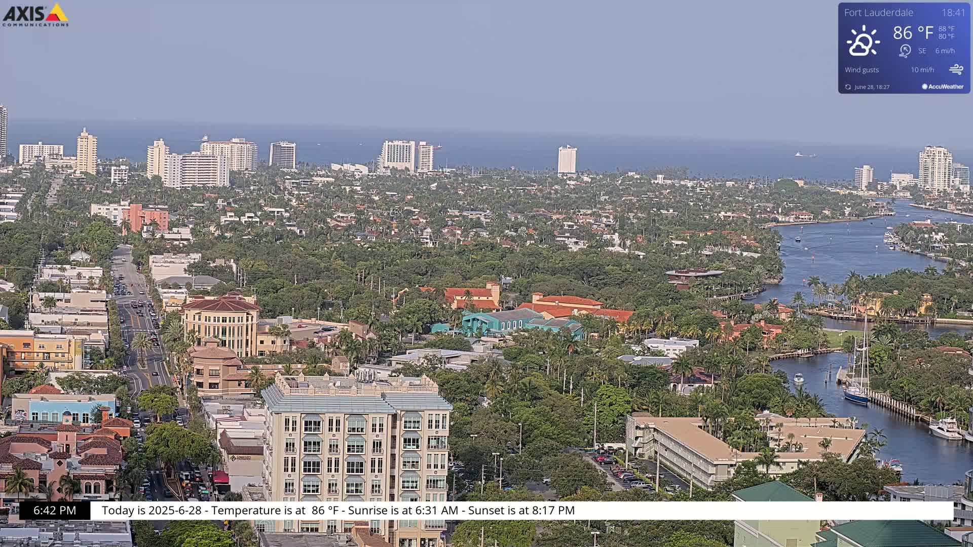 Fort Lauderdale Skyline Live Cam - Fort Lauderdale, Broward, Florida, USA