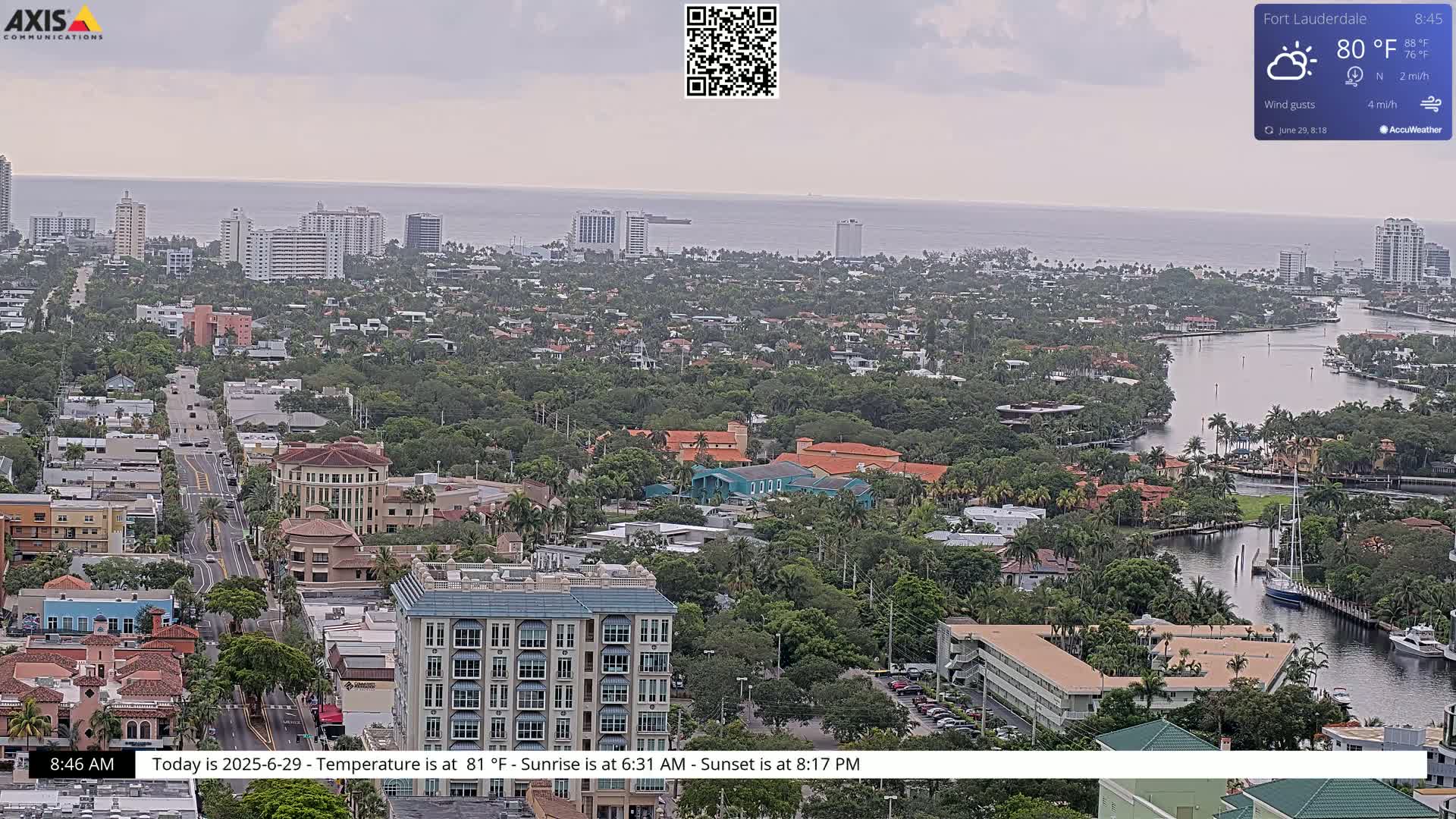 Fort Lauderdale Skyline Live Cam - Fort Lauderdale, Broward, Florida, USA