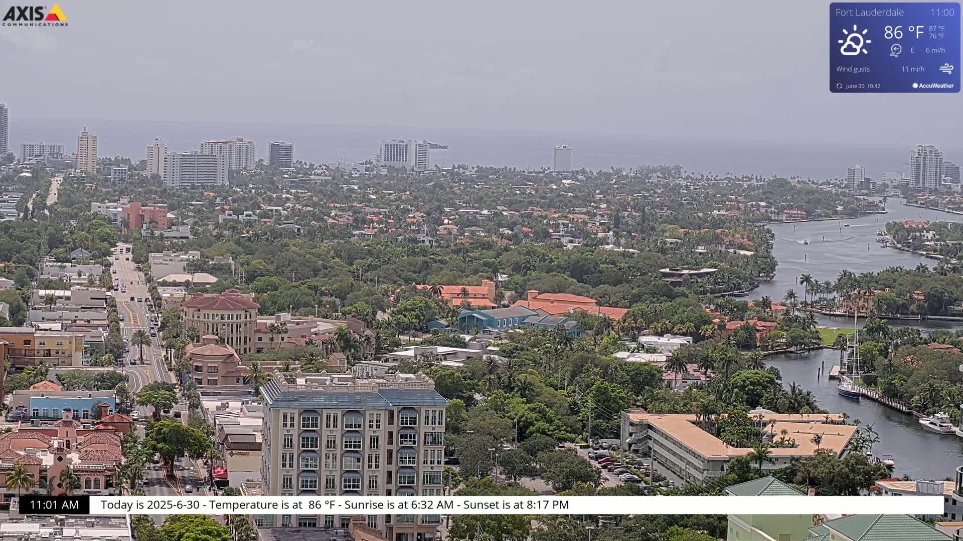 Fort Lauderdale Skyline Live Cam - Fort Lauderdale, Broward, Florida, USA