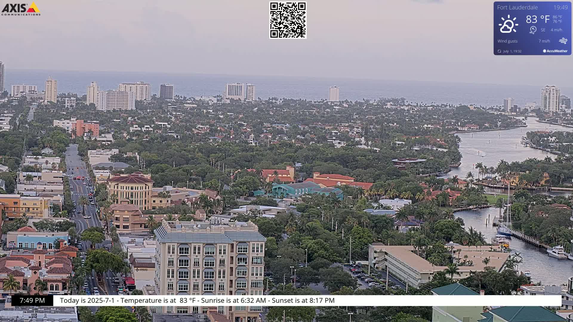 Fort Lauderdale Skyline Live Cam - Fort Lauderdale, Broward, Florida, USA