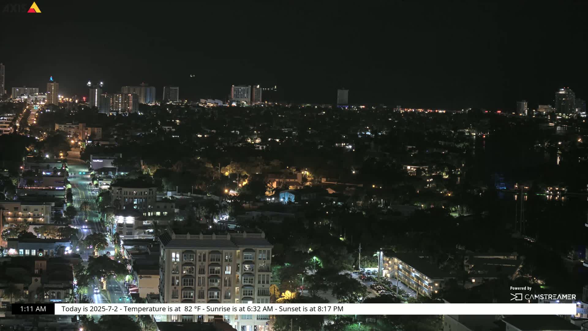 Fort Lauderdale Skyline Live Cam - Fort Lauderdale, Broward, Florida, USA