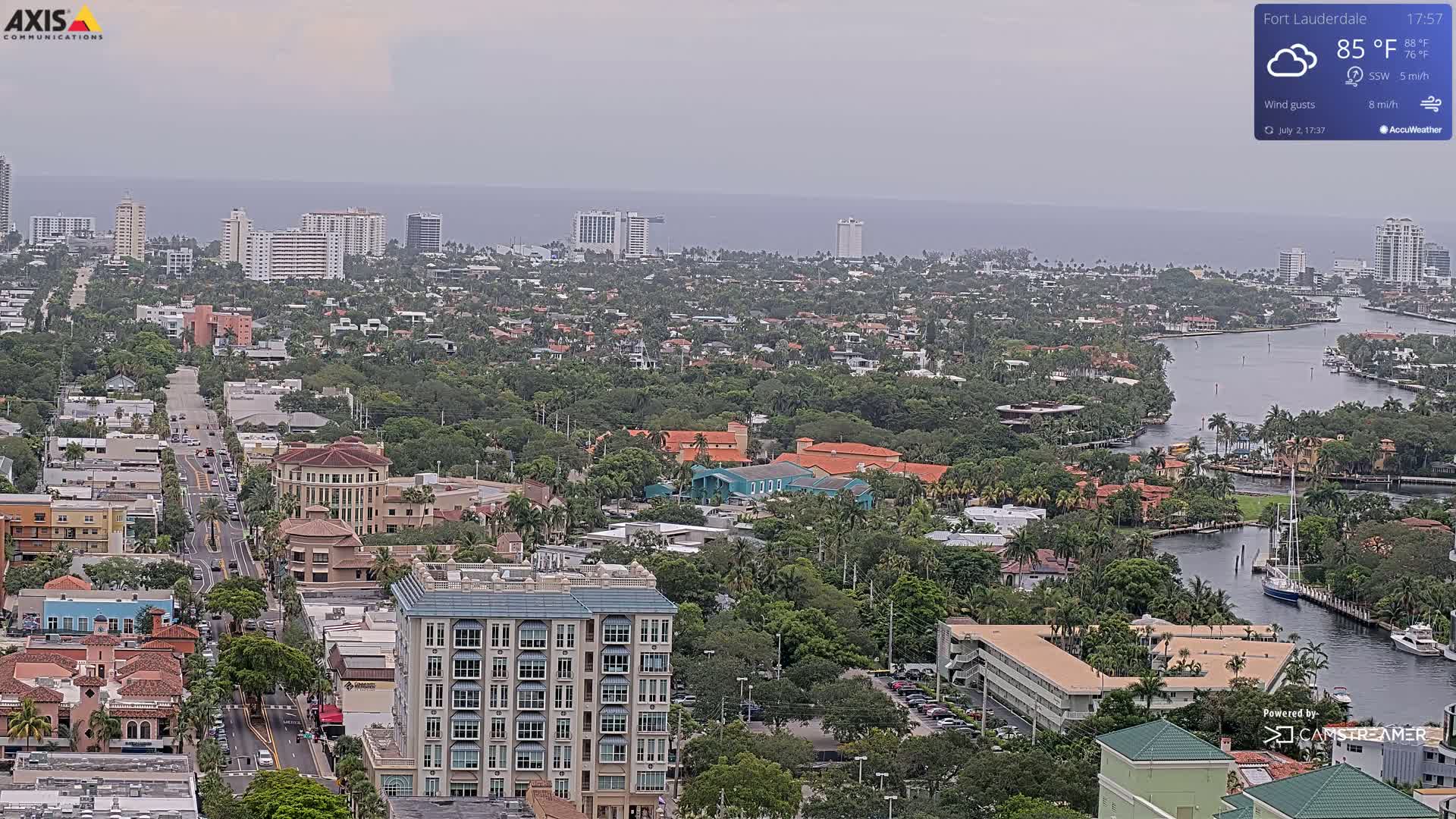 Fort Lauderdale Skyline Live Cam - Fort Lauderdale, Broward, Florida, USA