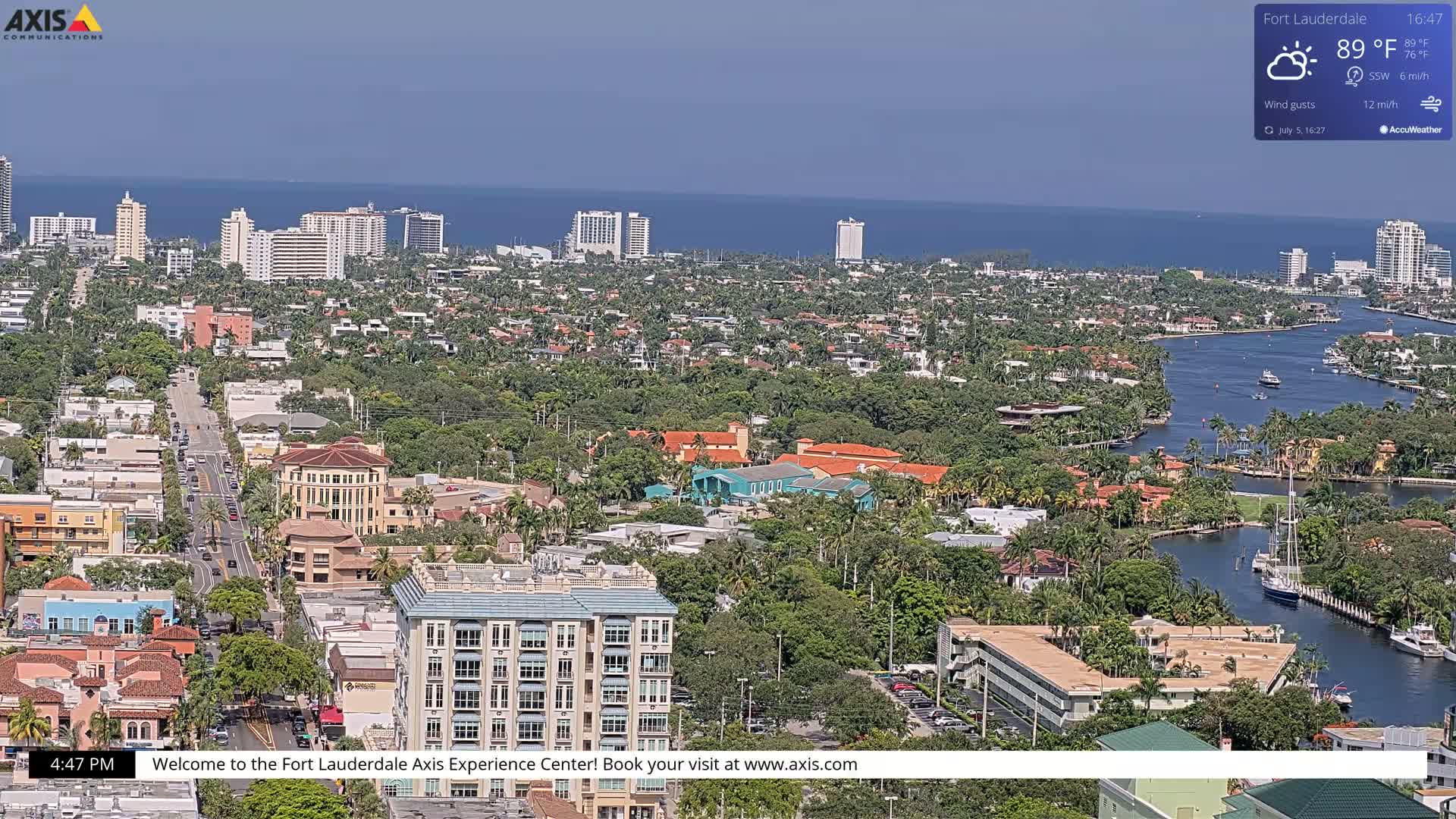 Fort Lauderdale Skyline Live Cam - Fort Lauderdale, Broward, Florida, USA
