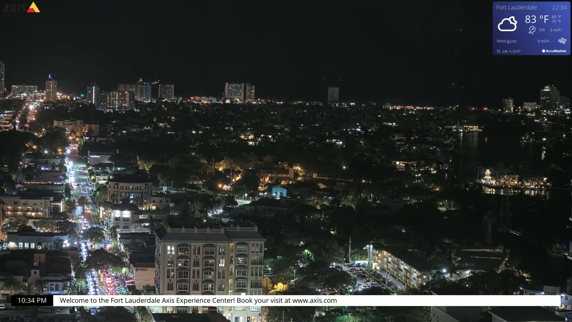 Fort Lauderdale Skyline Live Cam - Fort Lauderdale, Broward, Florida, USA
