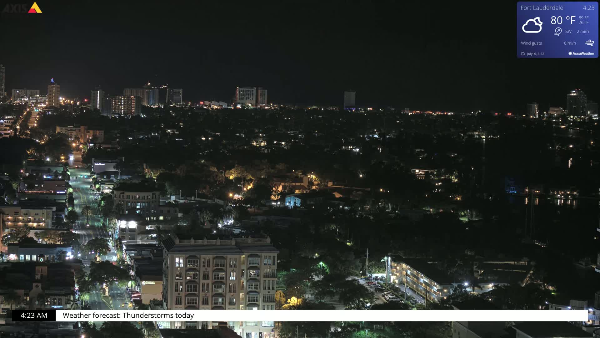 Fort Lauderdale Skyline Live Cam - Fort Lauderdale, Broward, Florida, USA
