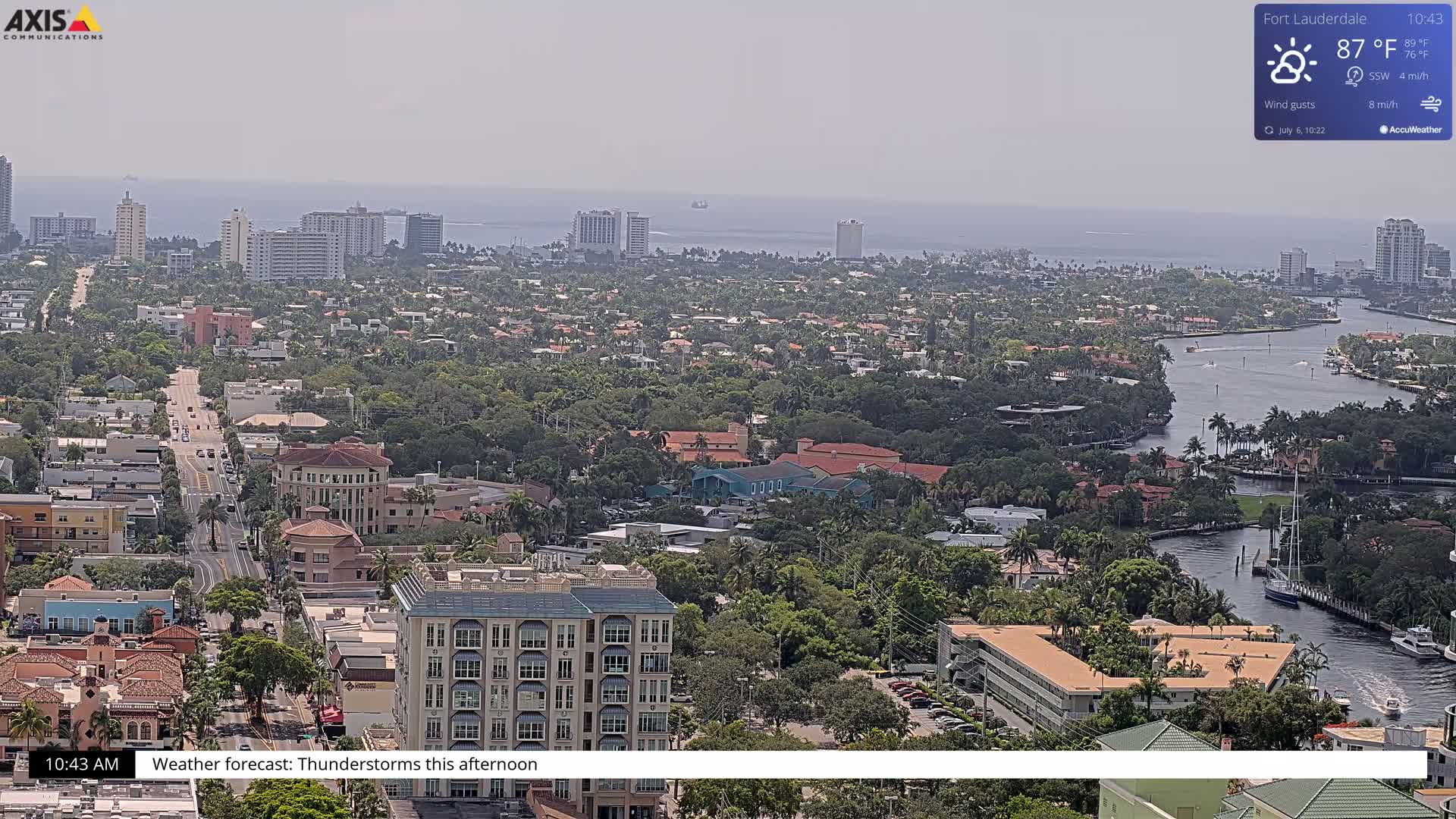 Fort Lauderdale Skyline Live Cam - Fort Lauderdale, Broward, Florida, USA