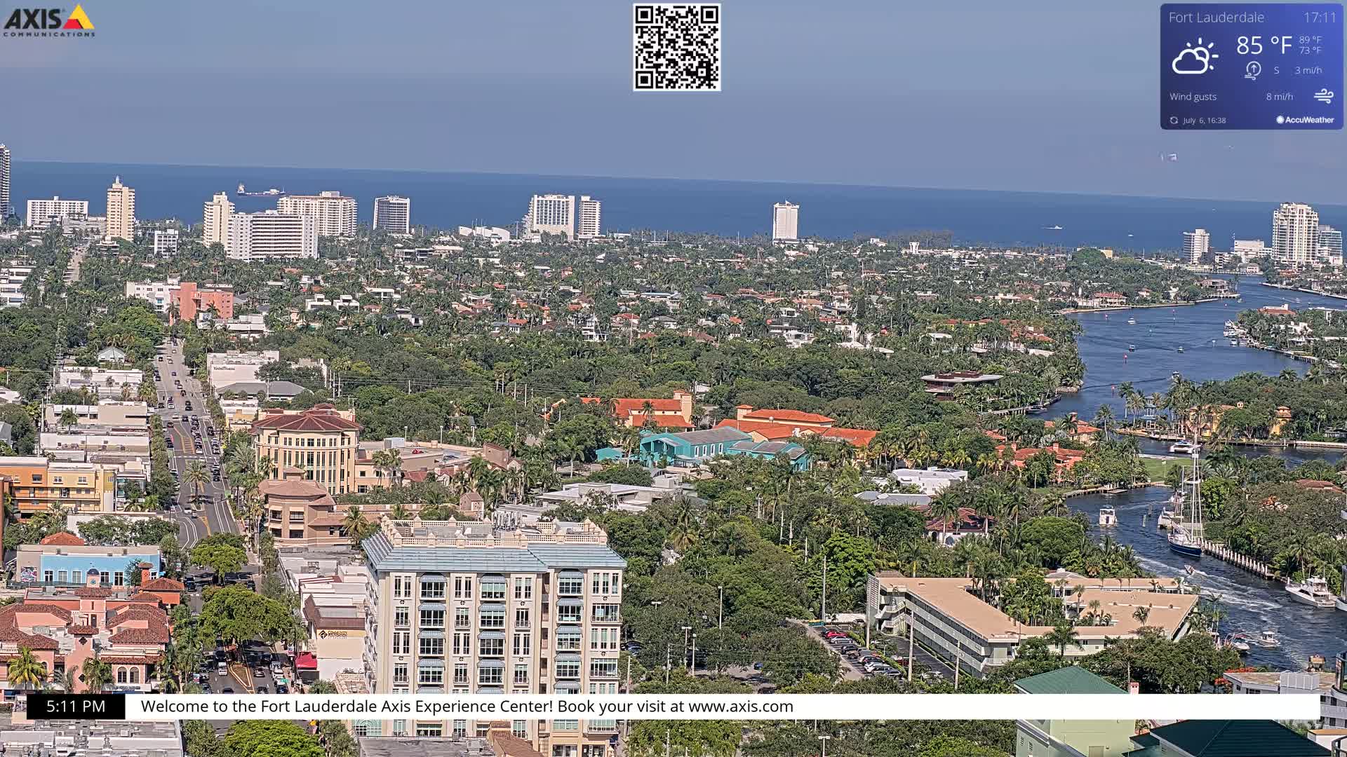 Fort Lauderdale Skyline Live Cam - Fort Lauderdale, Broward, Florida, USA