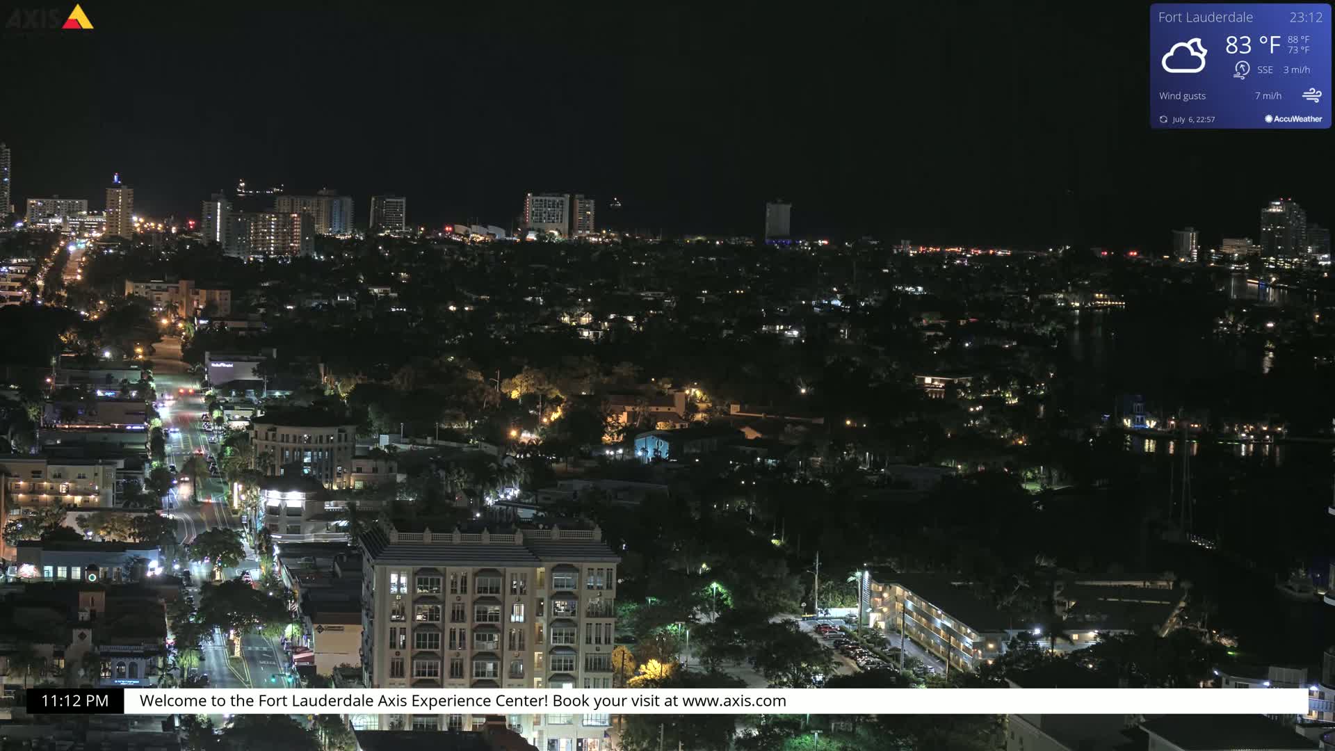 Fort Lauderdale Skyline Live Cam - Fort Lauderdale, Broward, Florida, USA