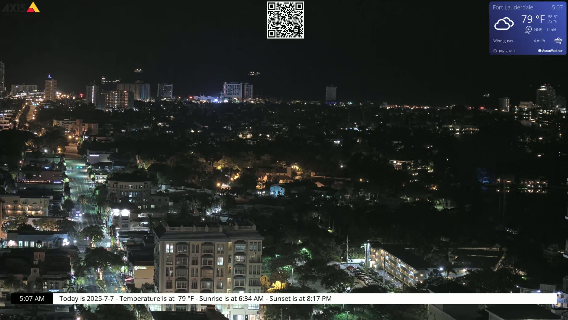 Fort Lauderdale Skyline Live Cam - Fort Lauderdale, Broward, Florida, USA