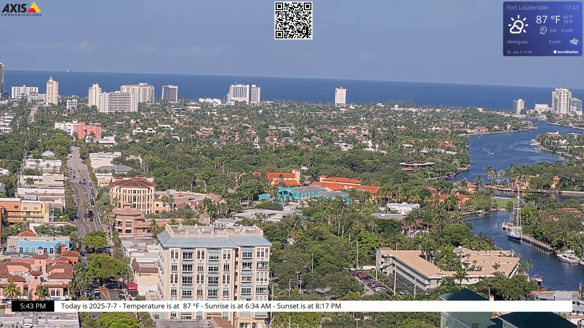 Fort Lauderdale Skyline Live Cam - Fort Lauderdale, Broward, Florida, USA