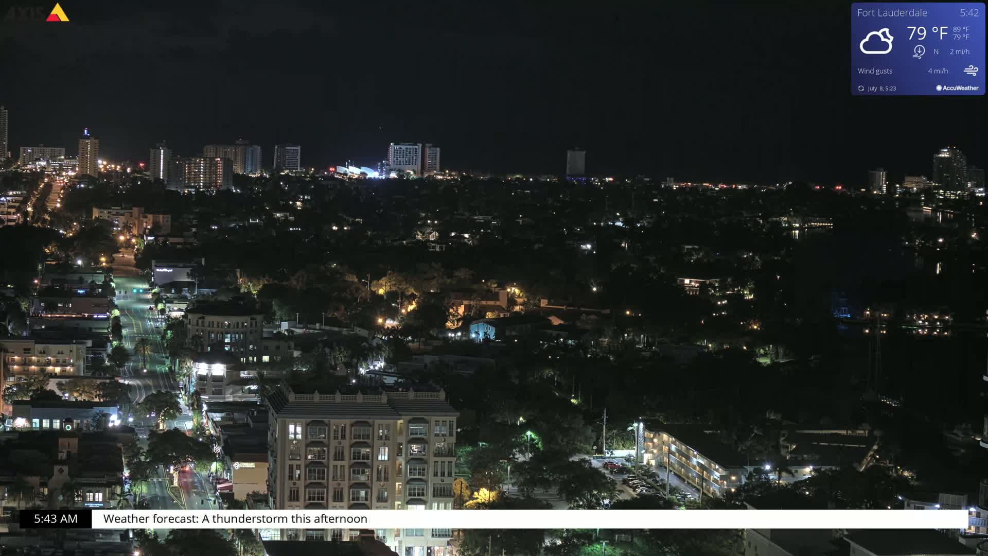 Fort Lauderdale Skyline Live Cam - Fort Lauderdale, Broward, Florida, USA