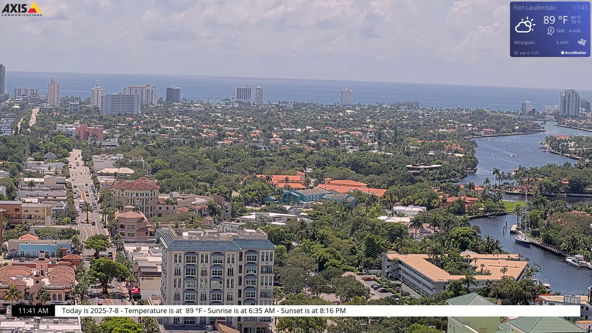 Fort Lauderdale Skyline Live Cam - Fort Lauderdale, Broward, Florida, USA