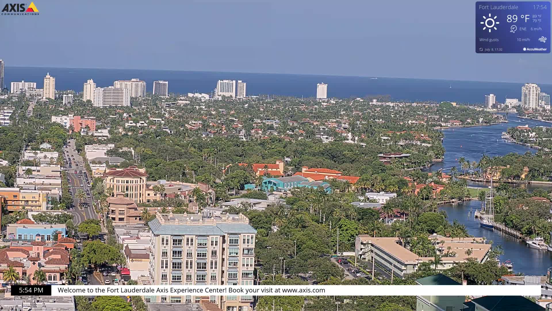 Fort Lauderdale Skyline Live Cam - Fort Lauderdale, Broward, Florida, USA
