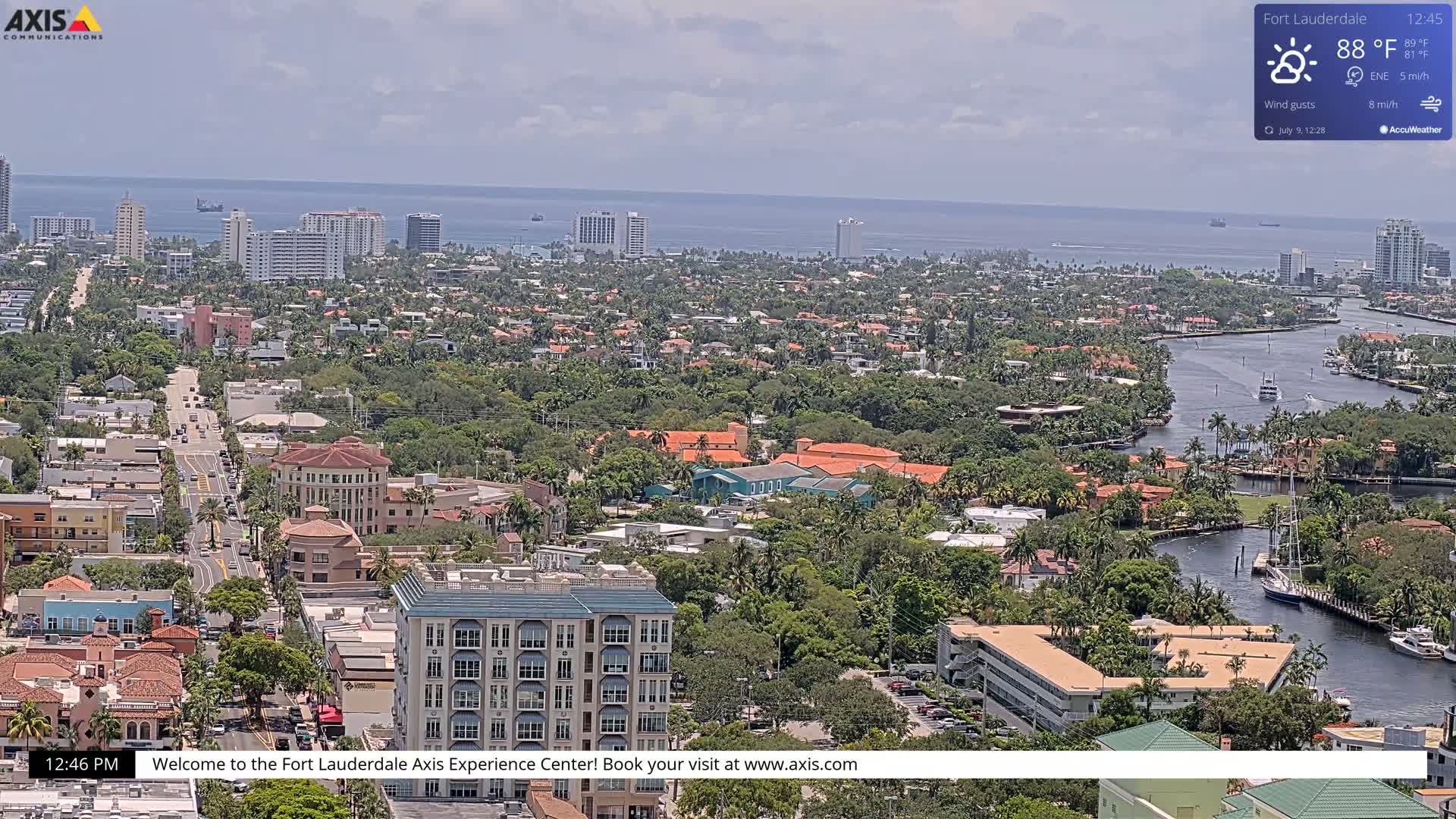 Fort Lauderdale Skyline Live Cam - Fort Lauderdale, Broward, Florida, USA